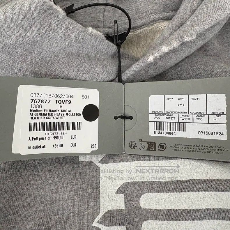 Balenciaga Balenciaga Letter Logo Printed Hooded Long Sleeve Sweater Size US M / EU 48-50 / 2 - 4 Thumbnail
