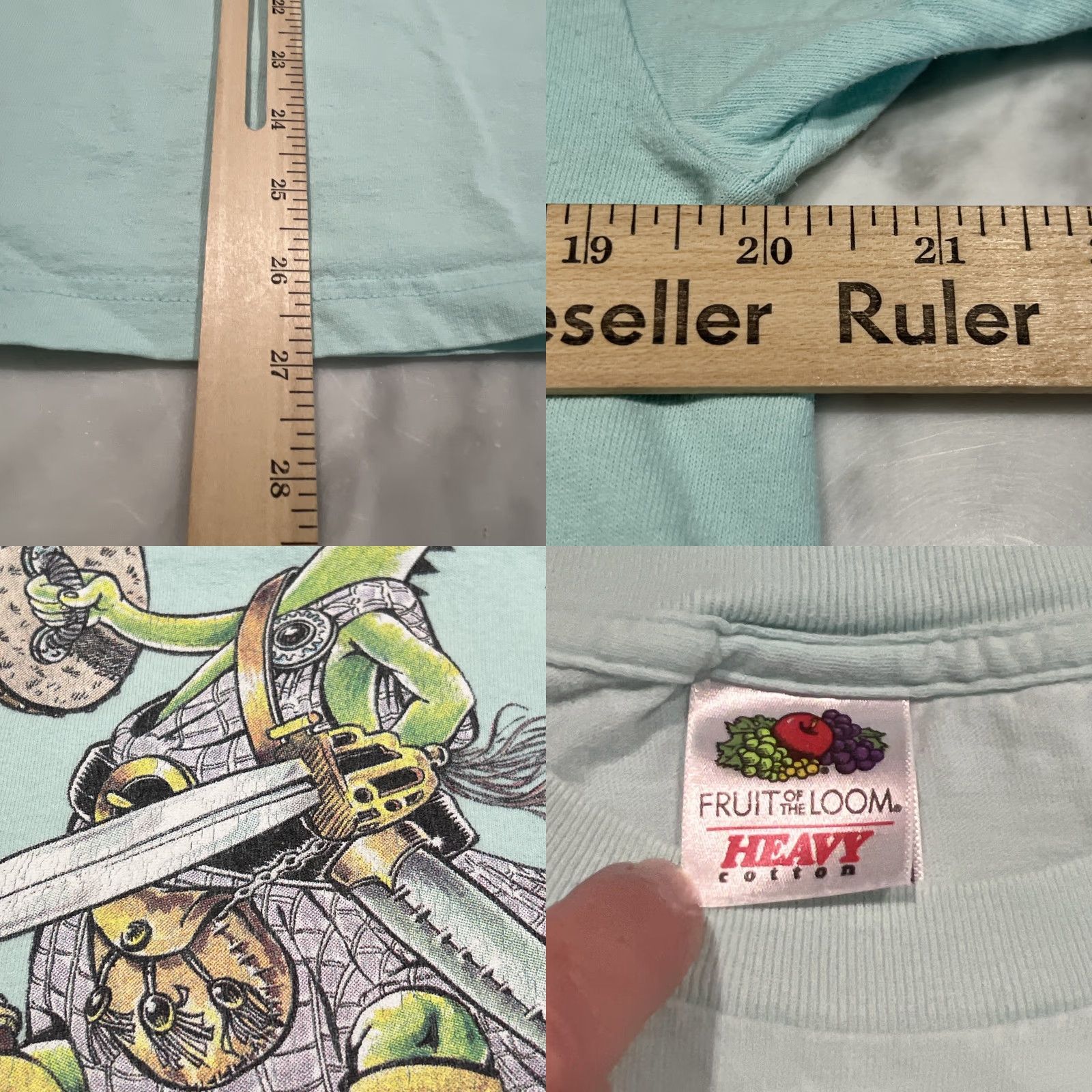 Fruit Of The Loom VINTAGE Prescott Highland Games T Shirt Men L Arizona Graphic Renaissance Dinosaur Teal Men Size US L / EU 52-54 / 3 - 8 Thumbnail