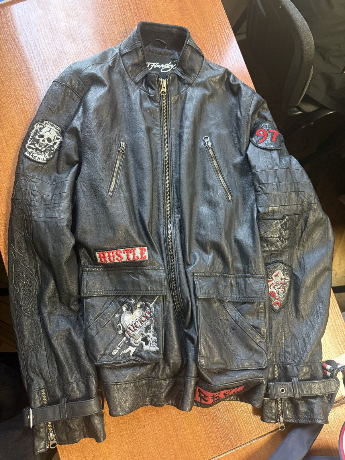 Ed Hardy Ed hardy vintage leather jacket Size US L / EU 52-54 / 3 - 1 Thumbnail