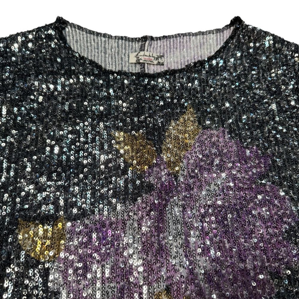 Free People NWT New $88 Free People Printed Gold Rush Long Sleeve Sequi Size M / US 6-8 / IT 42-44 - 4 Thumbnail