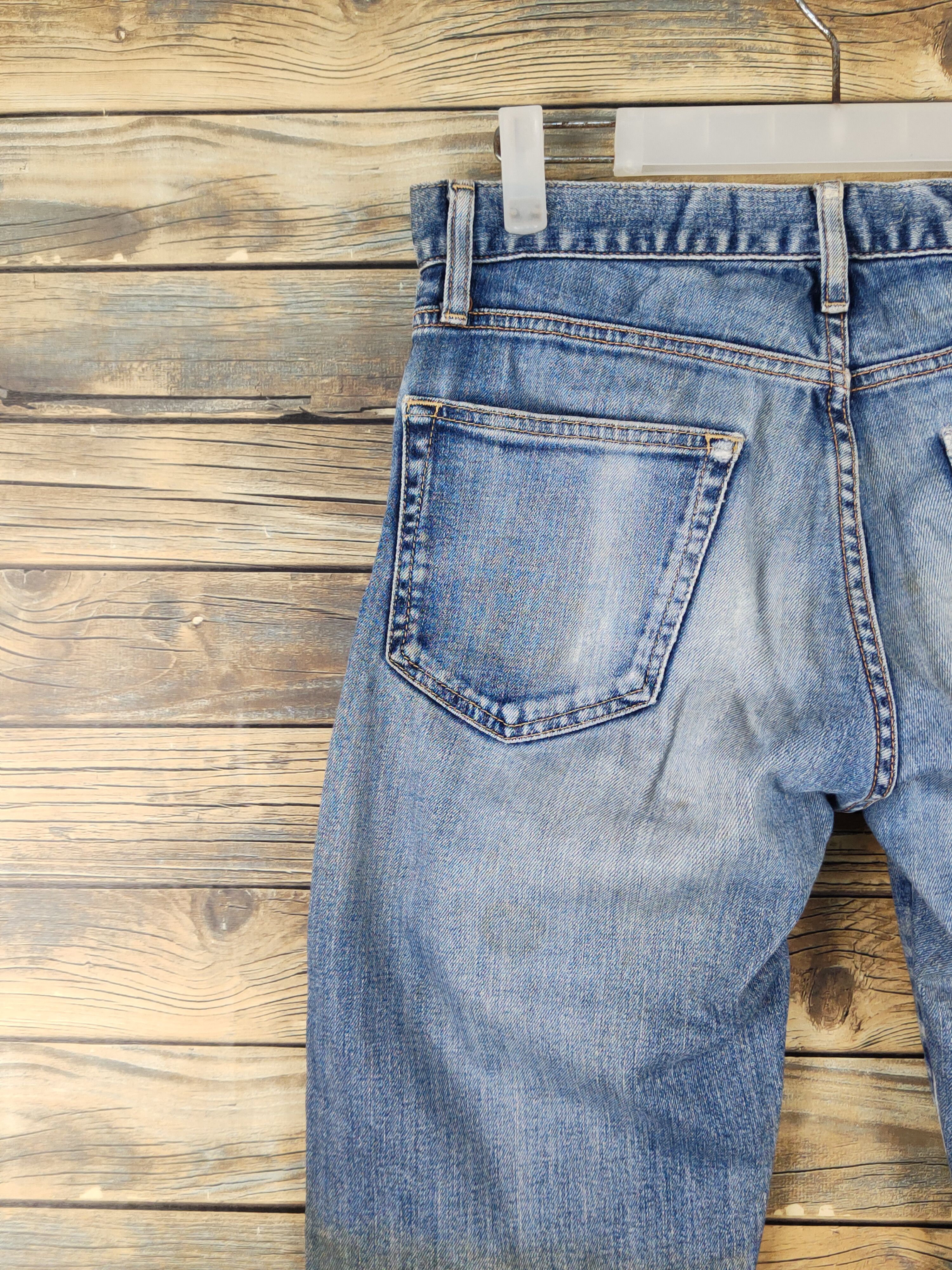 Japanese Brand Uniqlo Blue Distressed Ripped Jeans #W1491 Size US 29 - 8 Thumbnail