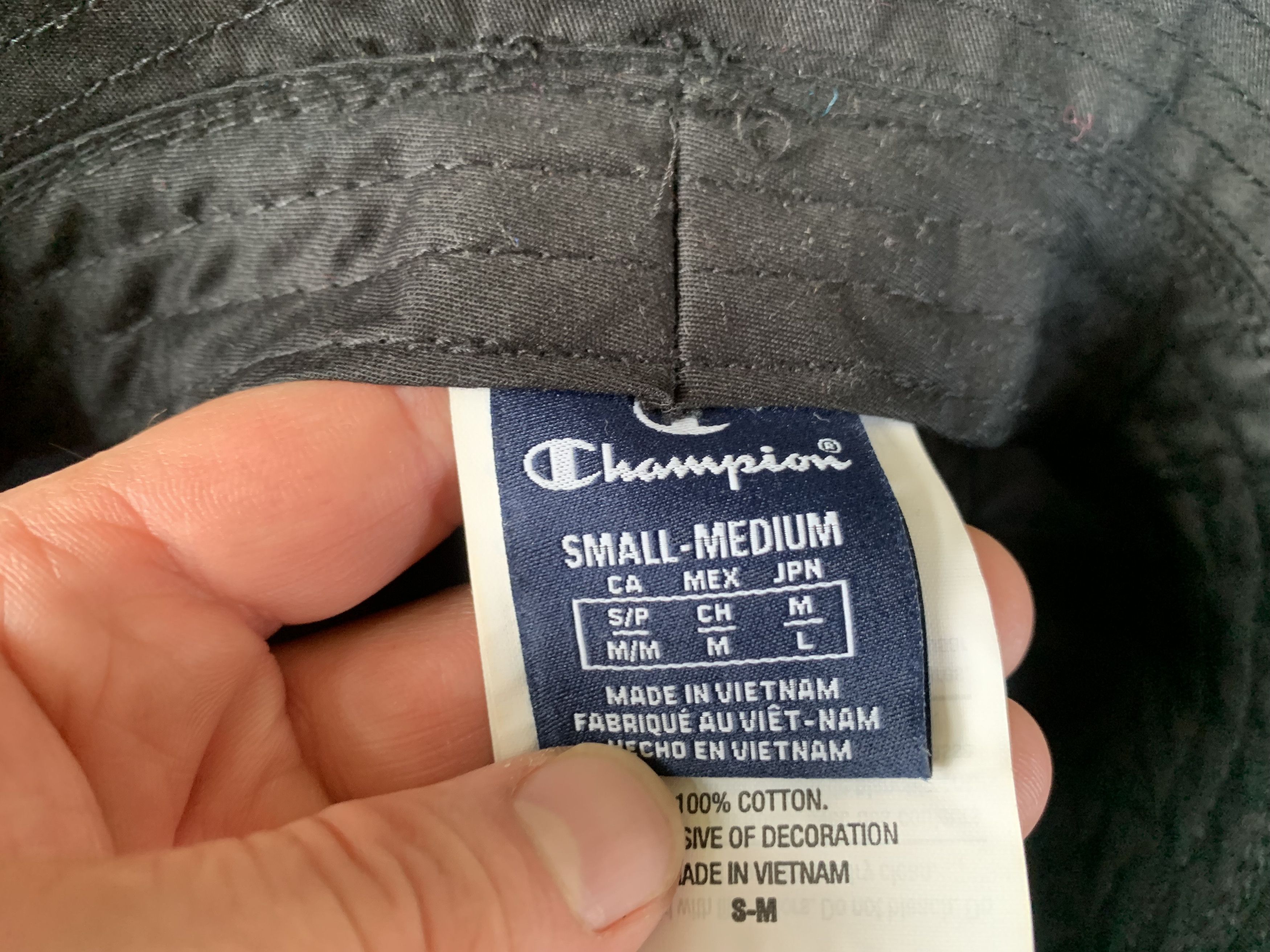 Champion Champion Black Cotton Panama Hat Size 32 - 5 Thumbnail