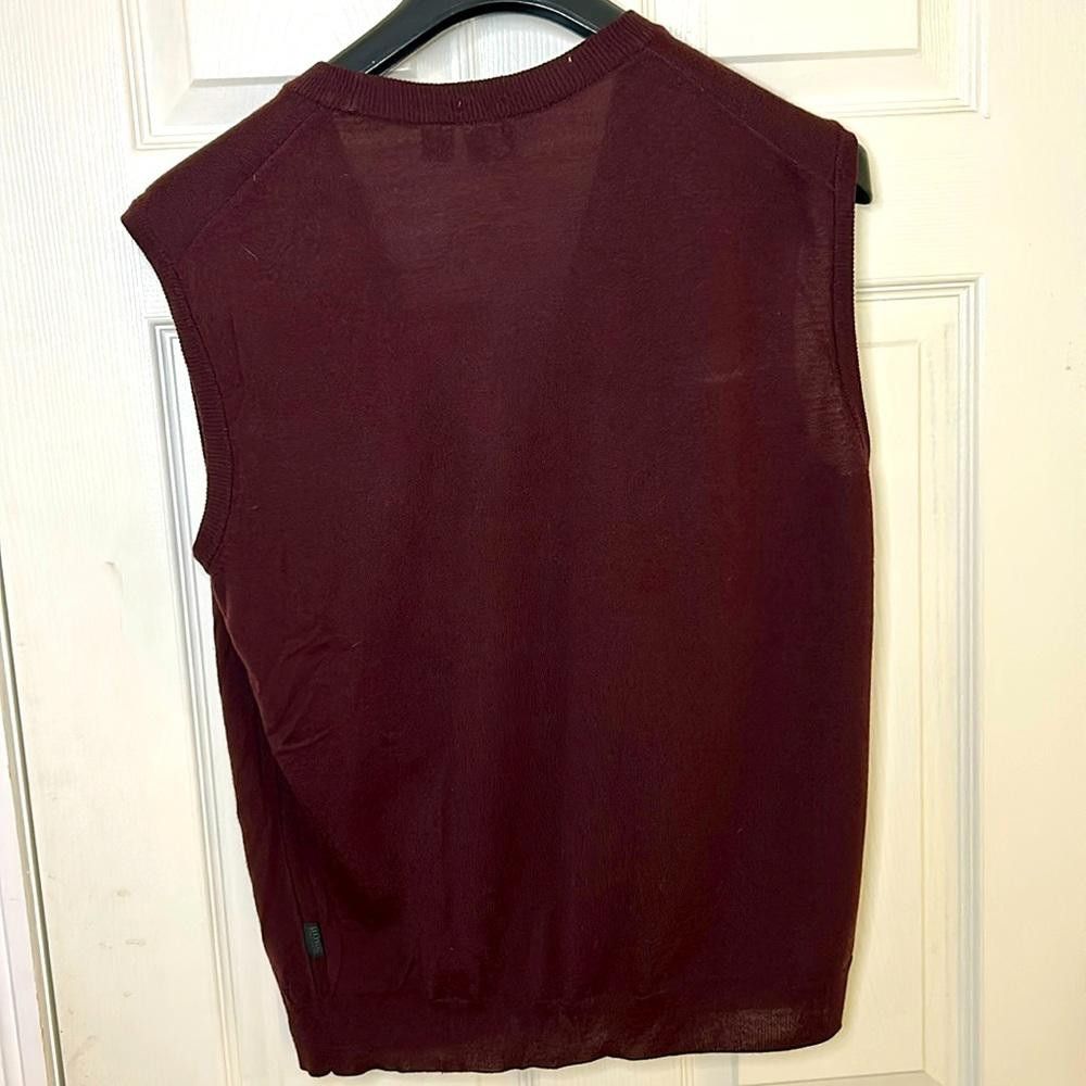 Hugo Boss BOSS - Slim fit - Lg - Plum - Fine Merino S/L Cardi Sweater Size US L / EU 52-54 / 3 - 6 Thumbnail
