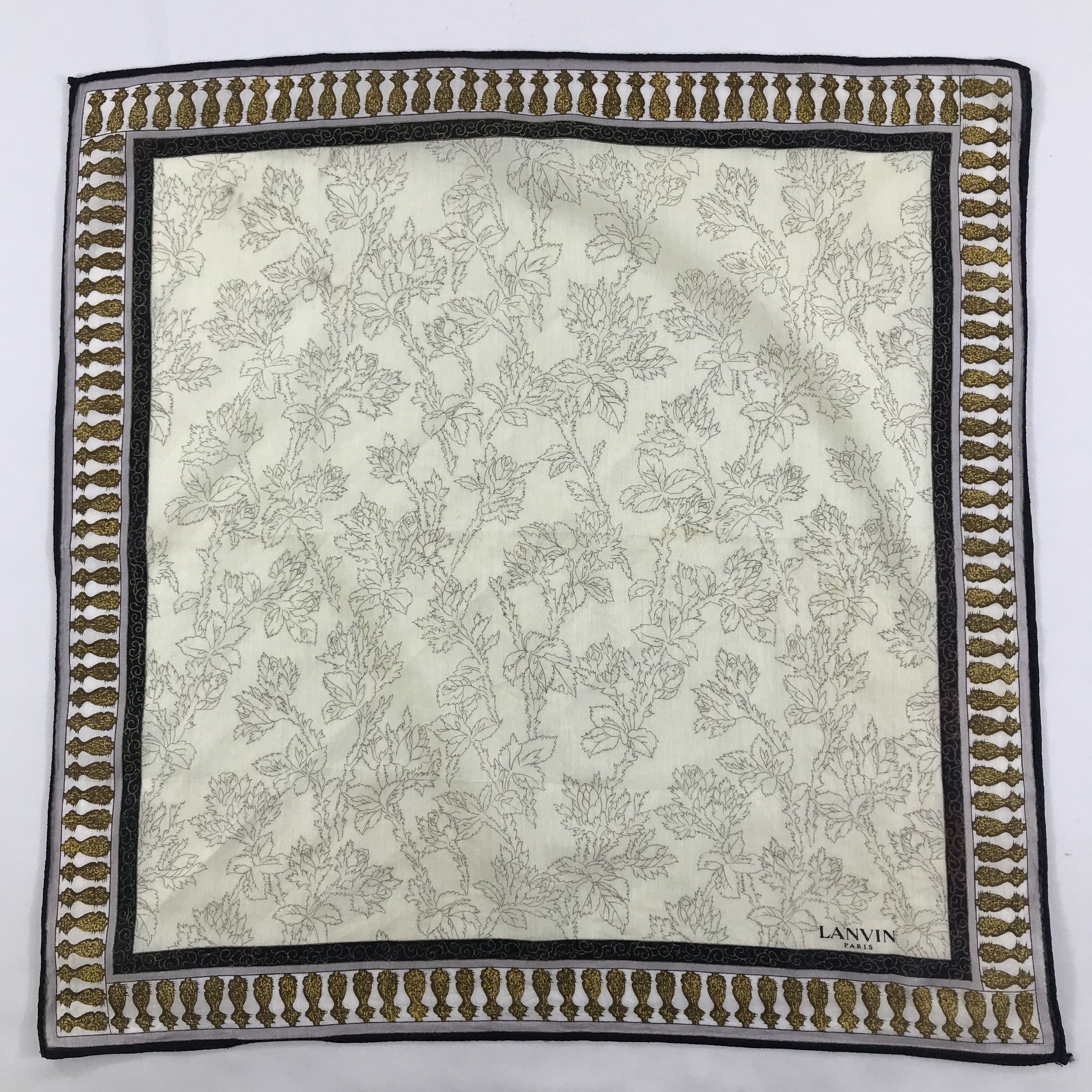 Lanvin × Vintage Lanvin Bandana / Handkerchief / Neckerchief - S1310 Size ONE SIZE - 1 Thumbnail