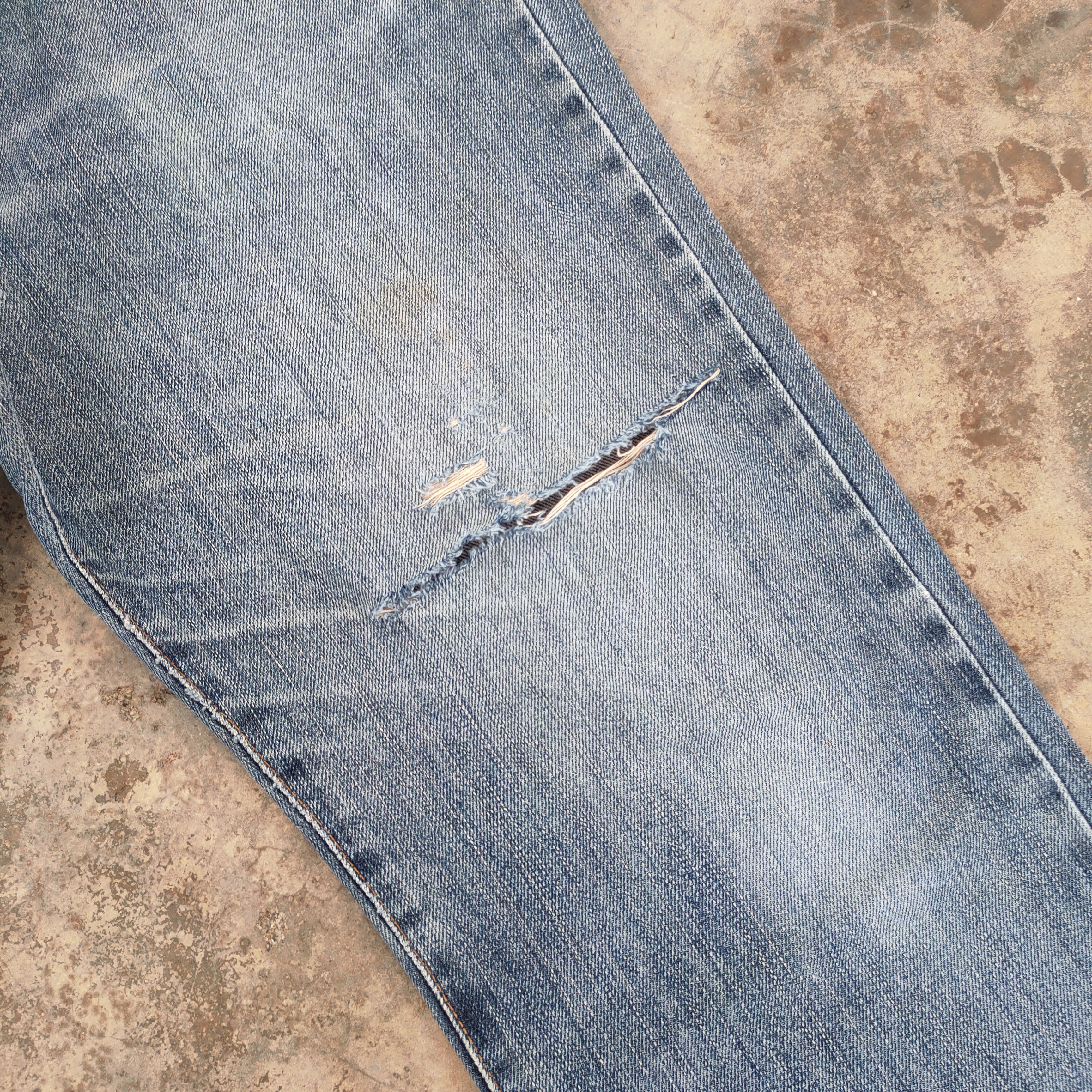 Edwin VINTAGE EDWIN FADED DISTRESSED JEANS DENIM PANTS Size US 35 - 5 Thumbnail