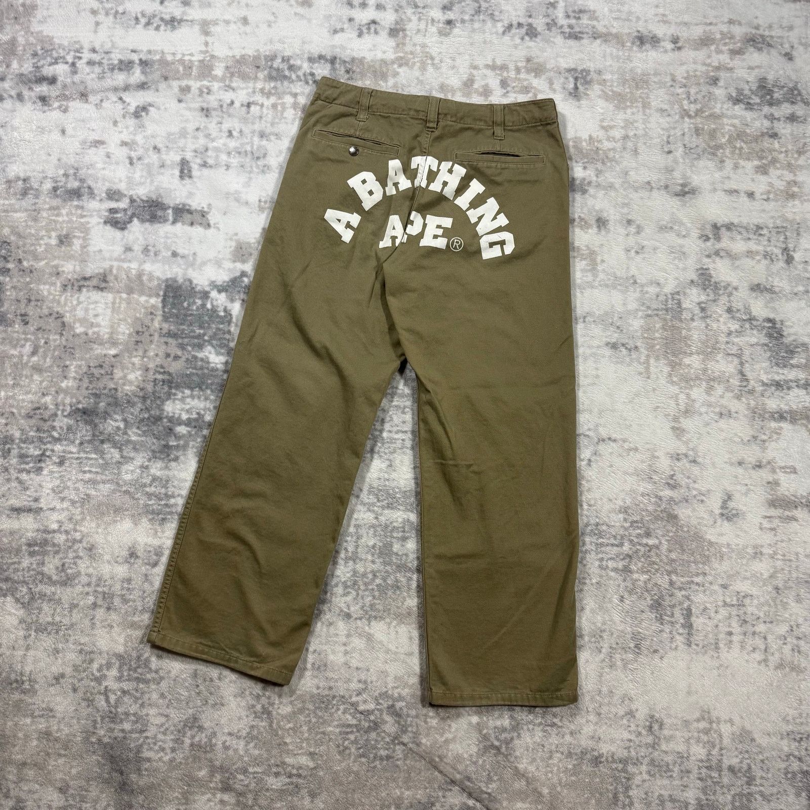 Bape × Nigo Authentic Bape 2000’s Arc Logo Khaki Chino Pants 30 Size US 30 / EU 46 - 1 Thumbnail