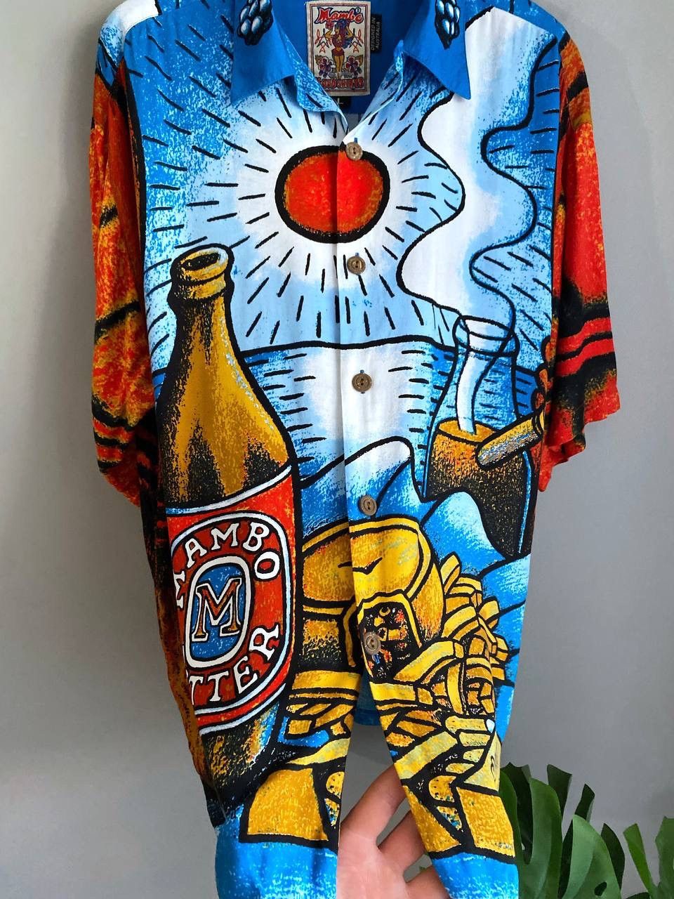 Mambo Vintage Mambo Loud Shirt 90s Reg Mombasa Mambo Bitter, L-XL Size US L / EU 52-54 / 3 - 4 Thumbnail