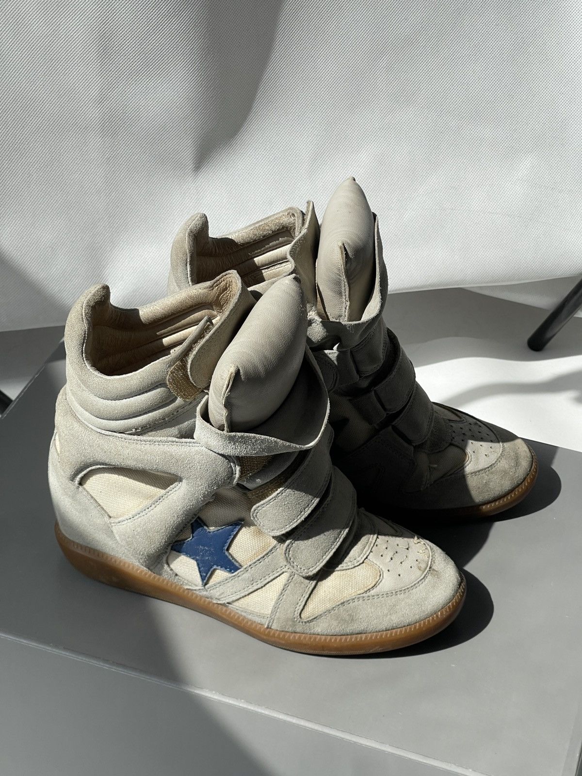 Isabel Marant Authentic Isabel Marant Etoile Bekett sneakers Suede Wedge Size US 7 / IT 37 - 6 Thumbnail