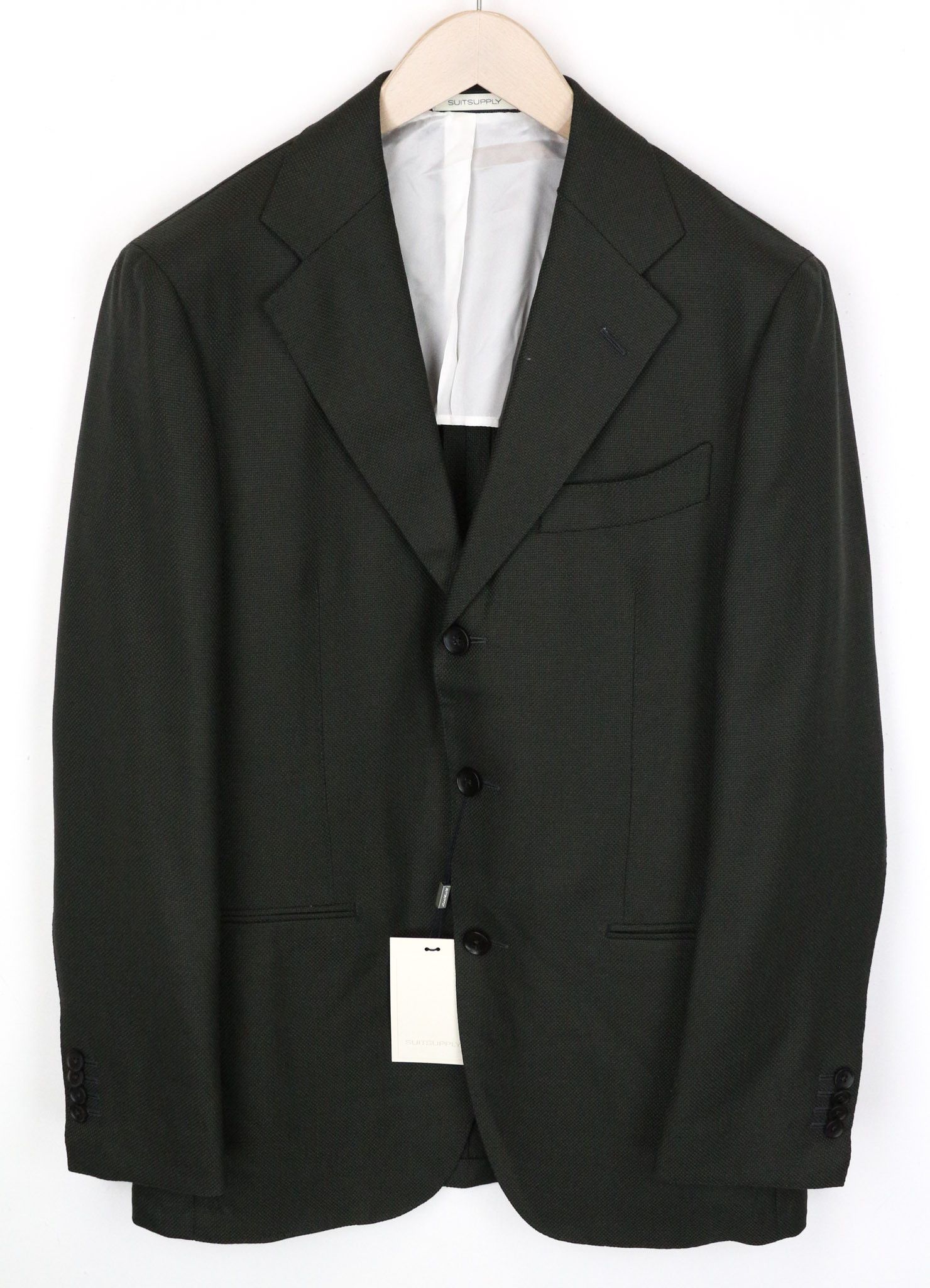 image of Suitsupply Havana Uk38R Green Wool Blazer 71633, Men's