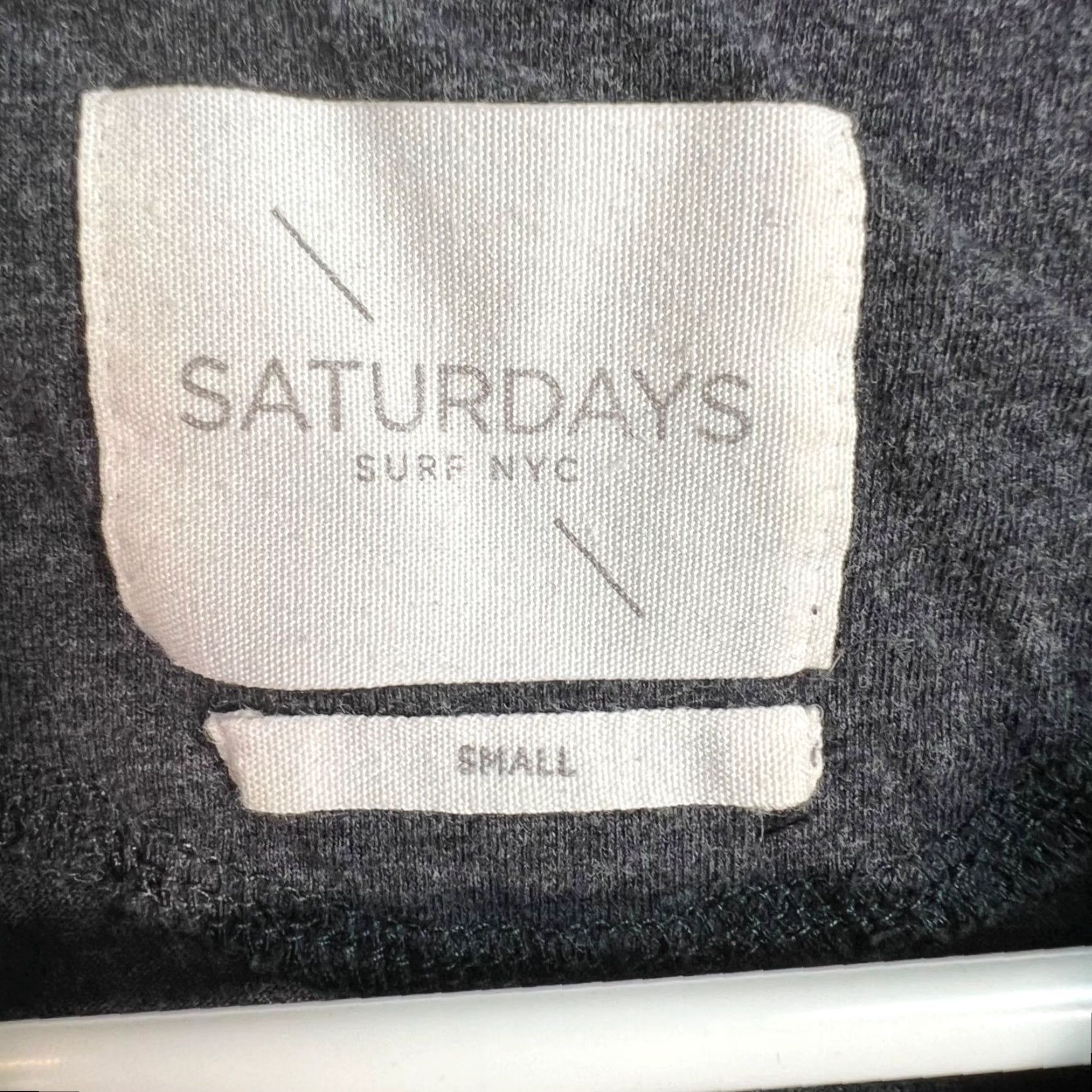 Saturdays NYC Saturdays NYC T-Shirt Mens Small Two-Tone Pocket Gray Cotton Crew Neck Short Sleeve Shirt Summer 2020s Mens Size US S / EU 44-46 / 1 - 3 Thumbnail