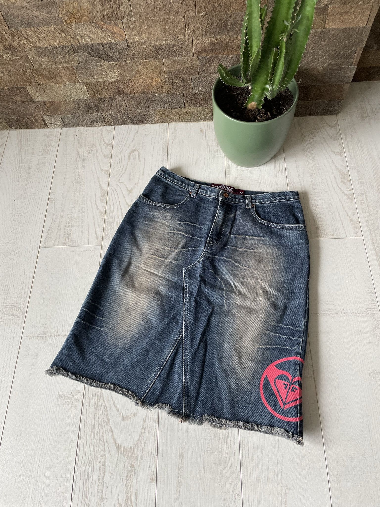 Quiksilver denim skirt deals