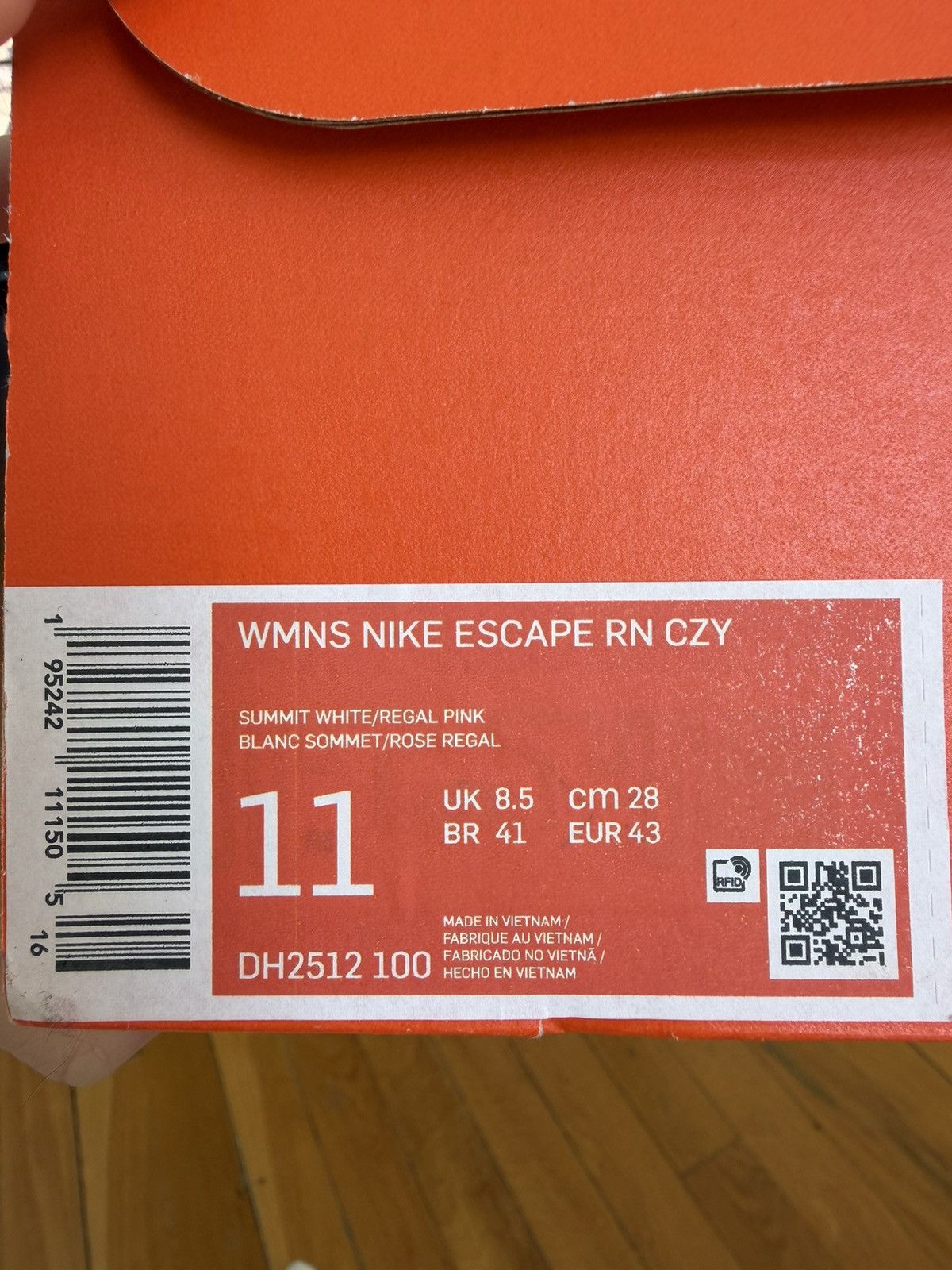 Nike NIKE REACT ESCAPE RUN 'SUMMIT WHITE REGAL PINK' Size US 11 / EU 44 - 8 Thumbnail