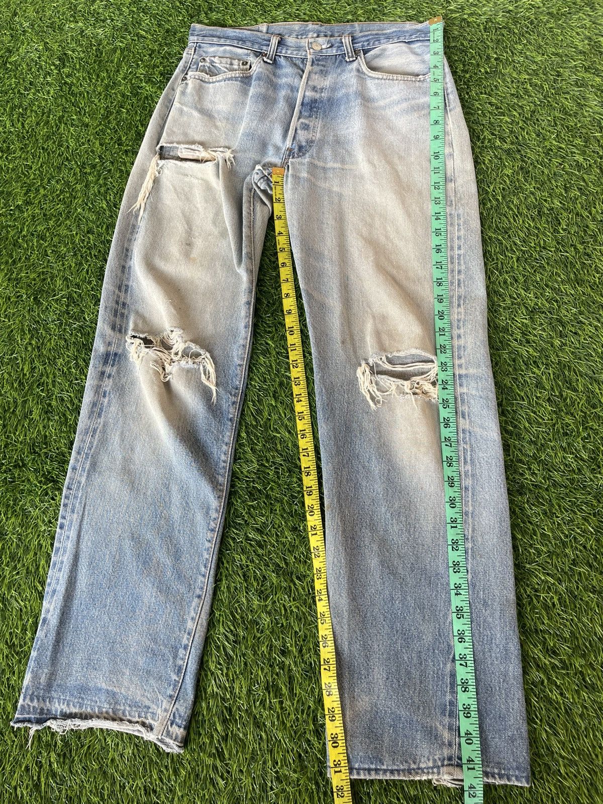 Levi's Vintage 80s🔥Levi’s 501🔥Rindem Hidden Rivets Selvedge Denim Size US 33 - 16 Thumbnail