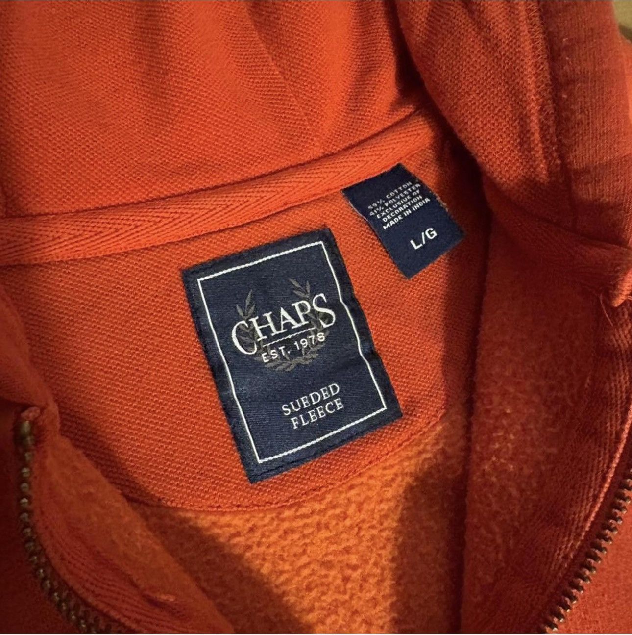 Chaps Chaps Sueded Fleece ZipUp Hoodie Size US L / EU 52-54 / 3 - 3 Thumbnail