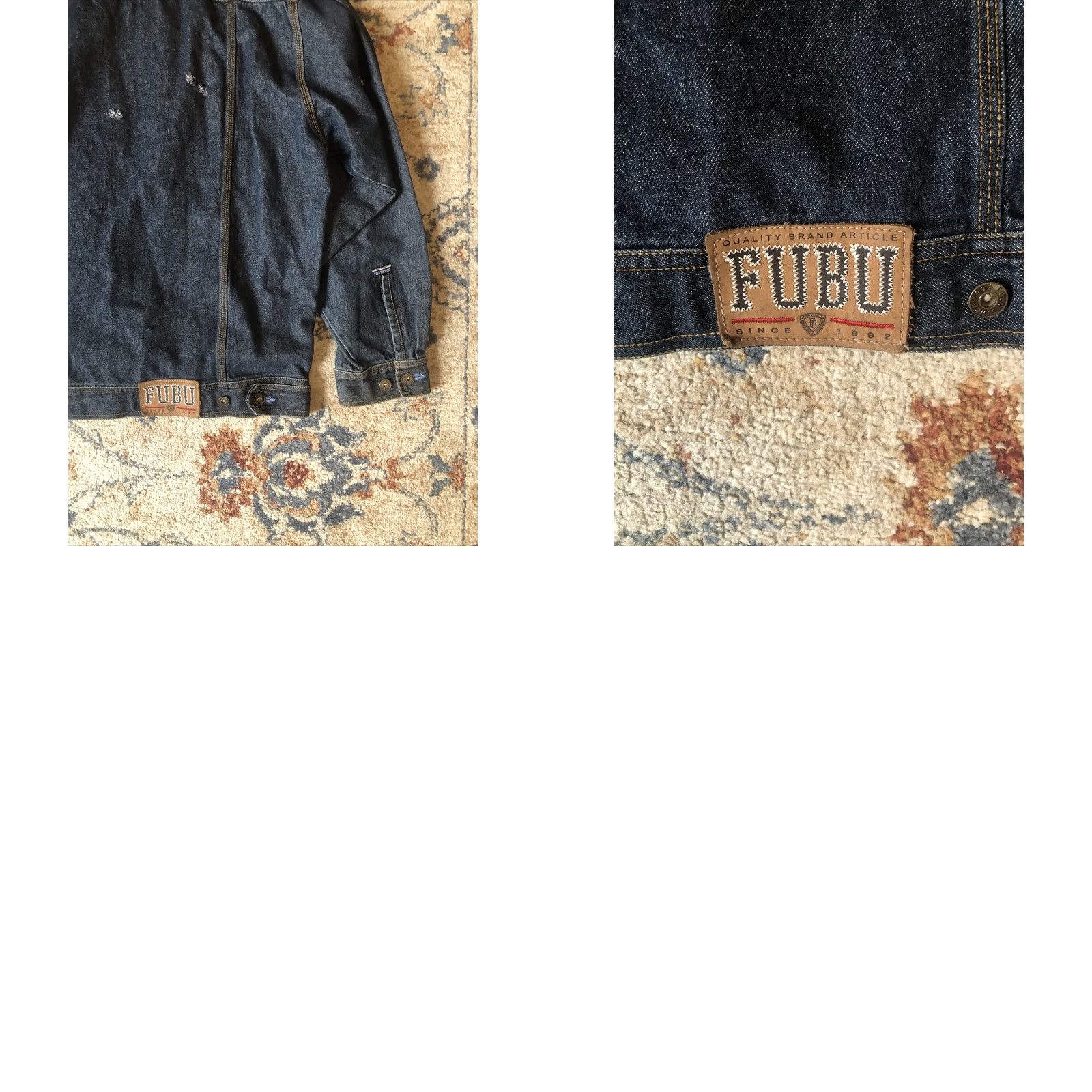 Fubu VINTAGE FUBU Denim Jacket XL Men’s Blue 90s Hip Hop Embroidered Logo Button Closure Pockets Mid-Length Denim Jacket Jacket Coat Size US XL / EU 56 / 4 - 9 Thumbnail