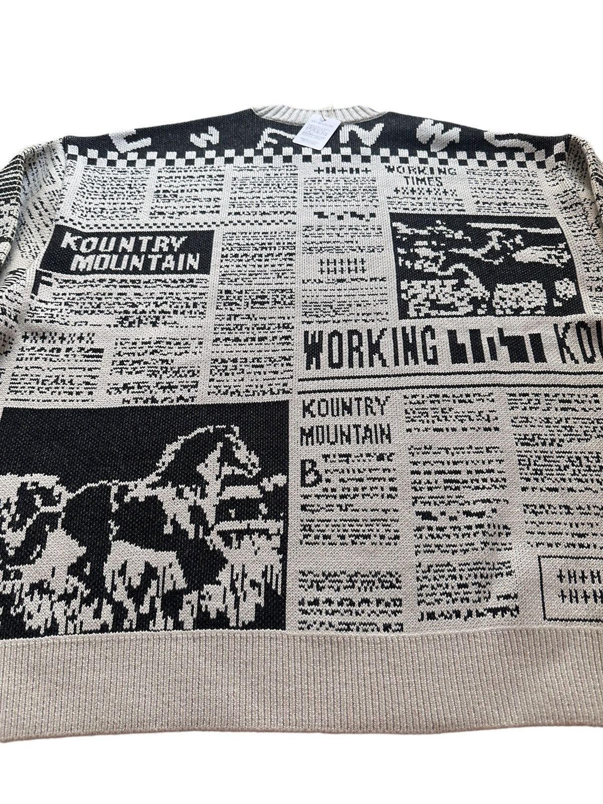 Kapital Kapital Newspaper Pattern Knit Sweater Size US L / EU 52-54 / 3 - 3 Thumbnail