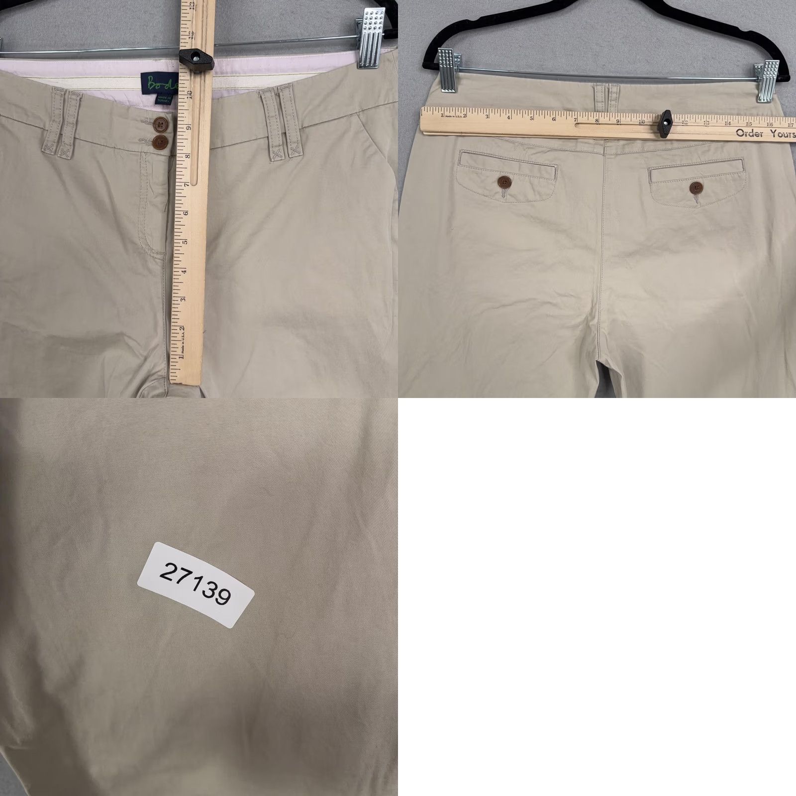 Boden Boden Pants Womens 14L Beige Chino Bootcut Stretch Twill Work Office Casual Size 36" / US 14 / IT 50 - 8 Thumbnail