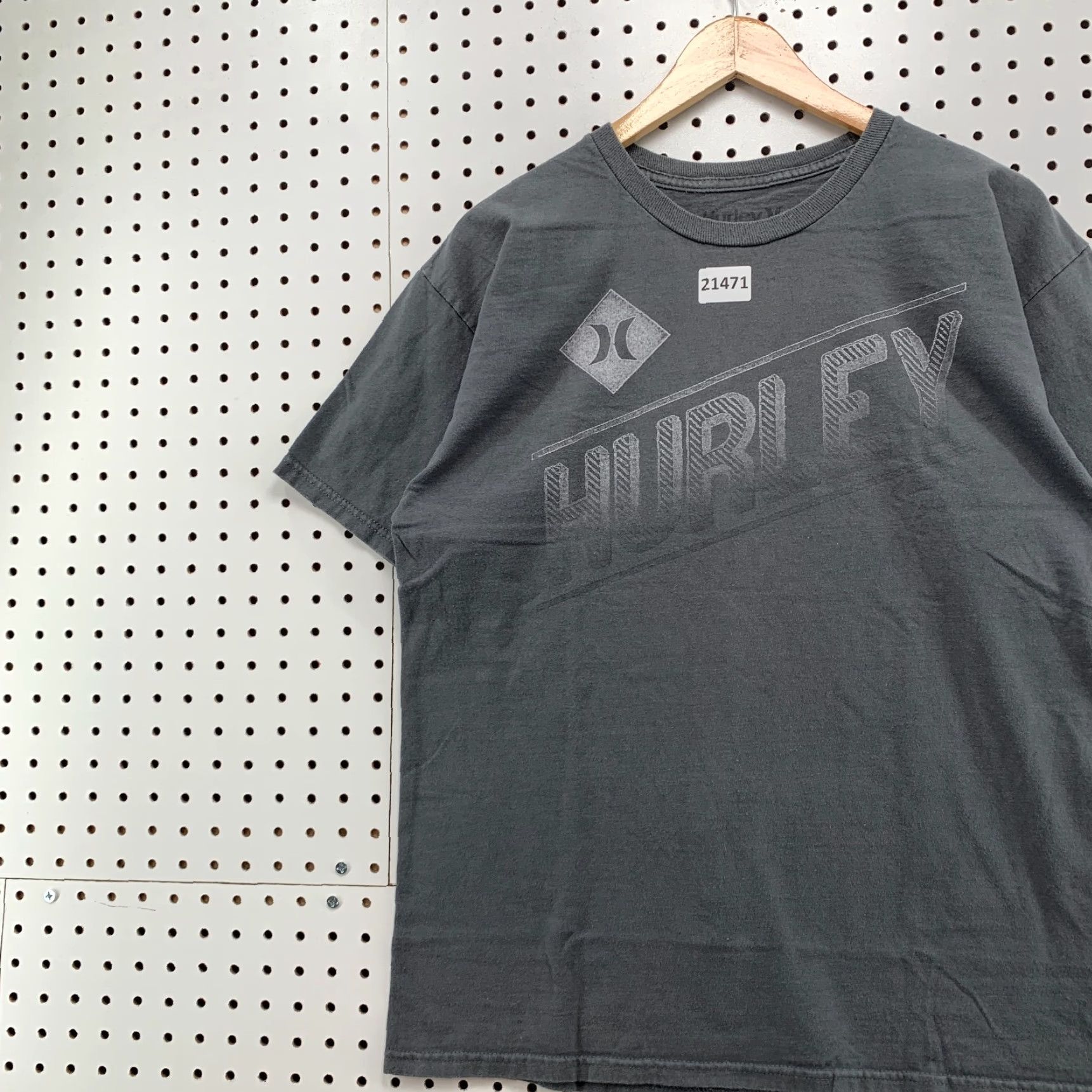 Hurley Hurley Shirt Adult Large Short Sleeve Faded Black Gray 21x28 Size US L / EU 52-54 / 3 - 3 Thumbnail