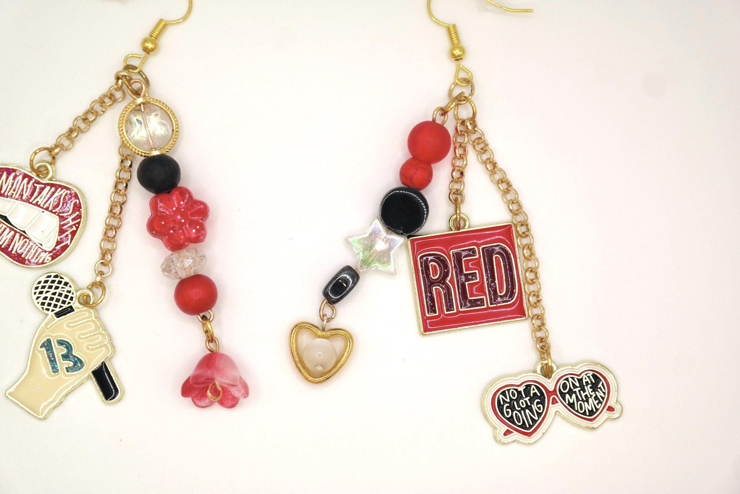 Handmade Taylor Swift Red Era Earrings Size ONE SIZE - 2 Thumbnail