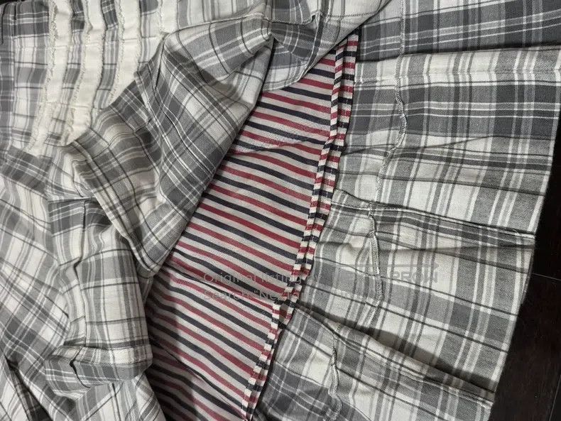 Other Thom Browne Gray and White Plaid Pleated Skirt Size 25" / US 0 / IT 36 - 2 Thumbnail