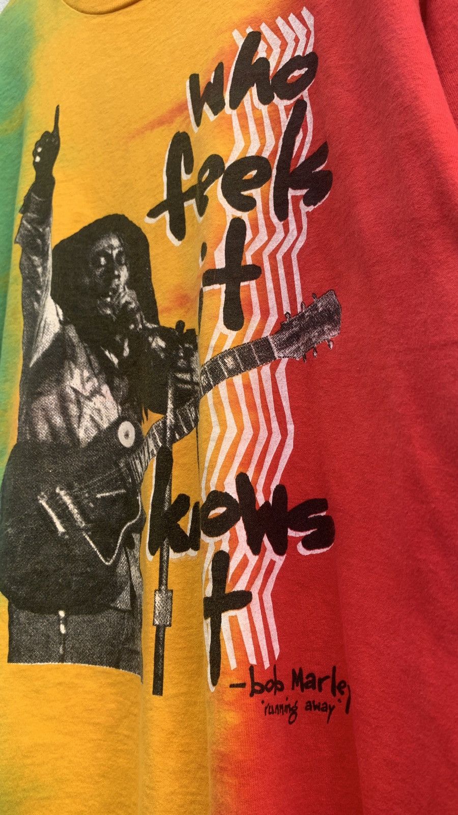 Band Tees 90s Bob Marley Single Stitch Rasta Tie Dye T Shirt Size US XL / EU 56 / 4 - 3 Thumbnail