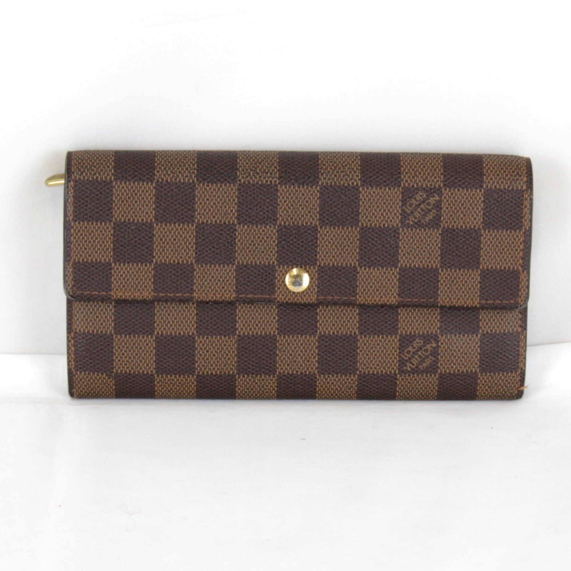 Louis Vuitton LOUIS VUITTON Portefeuille Sarah N61734 Long Wallet, Damier Canvas, Brown, Women's Size ONE SIZE - 1 Thumbnail