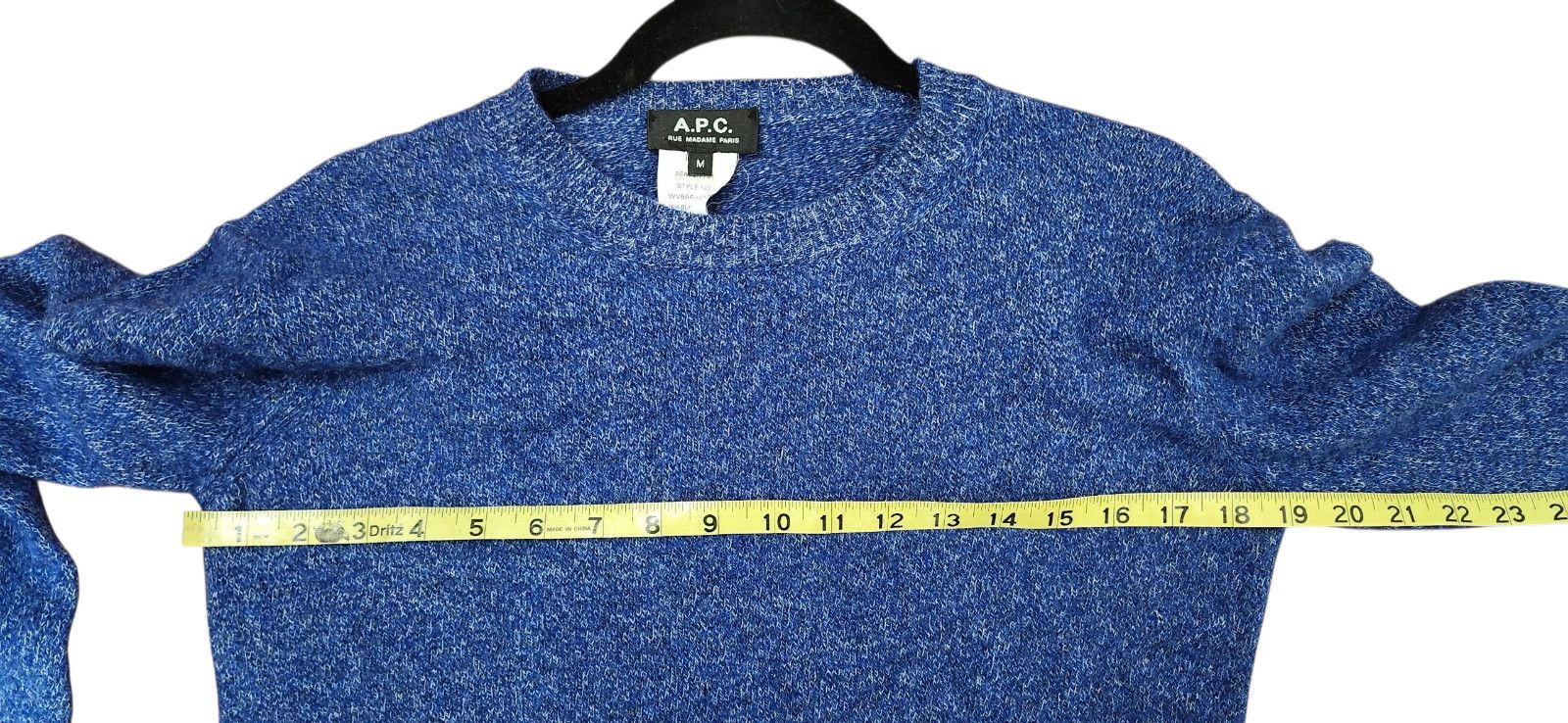A.P.C. A.P.C. APC Wool Blend Crewneck Sweater M Blue Melange Knit Size M / US 6-8 / IT 42-44 - 7 Thumbnail