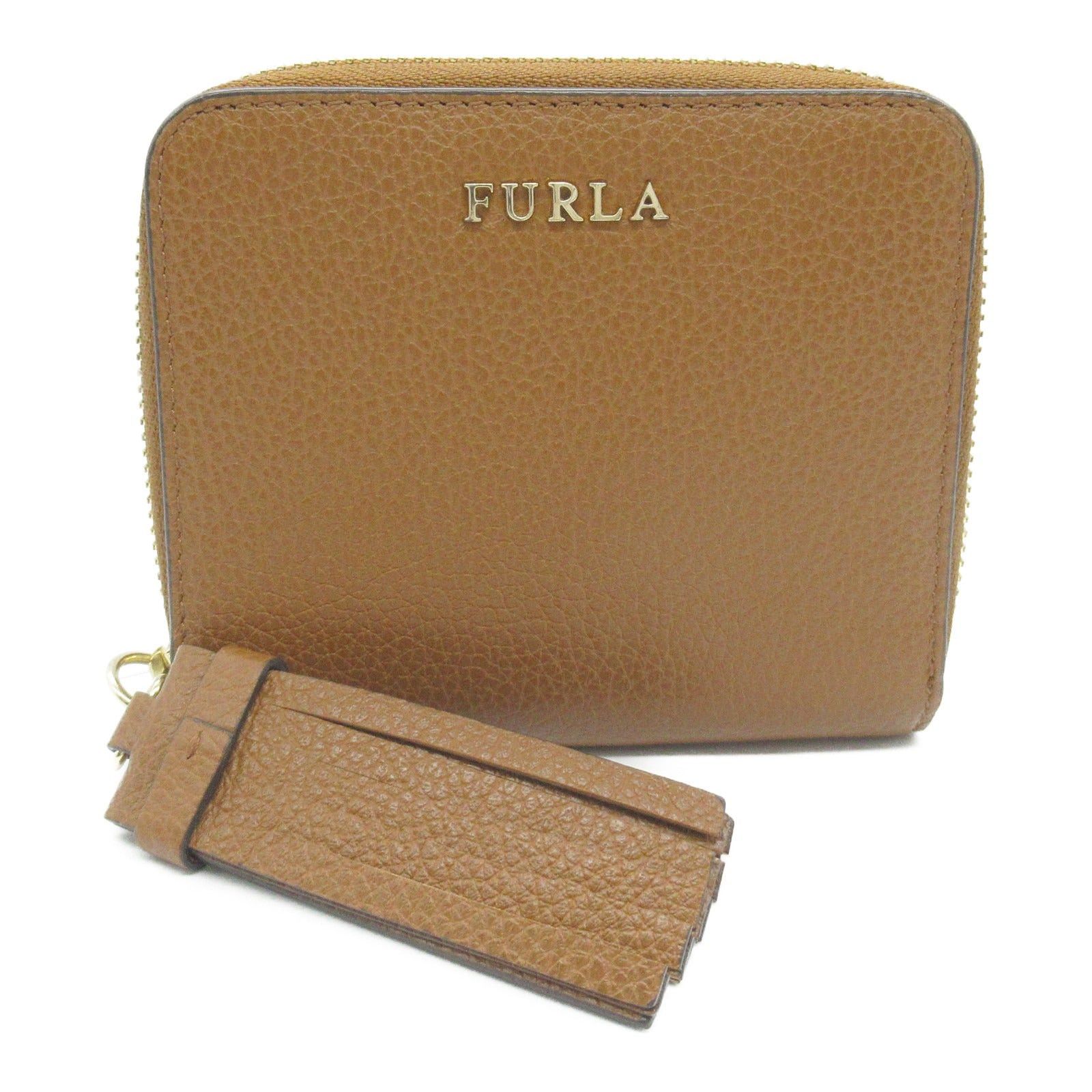Furla Furla Round Wallet Zipper Leather Brown Size ONE SIZE - 1 Thumbnail