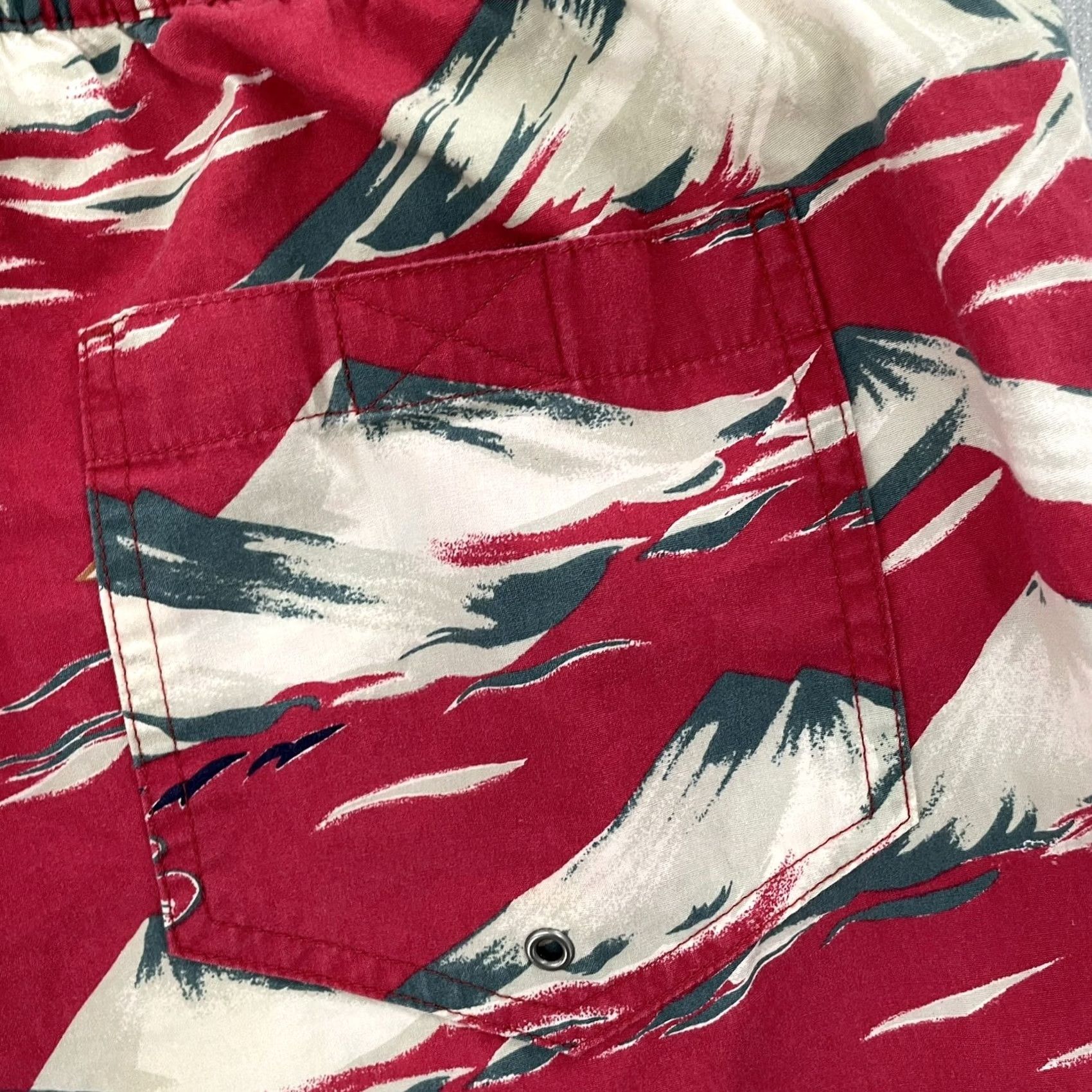 Vintage VINTAGE Ralph Lauren Polo Sport Red Hawaiian Surf Swim Trunks Adult Large Mens L Size US L / EU 52-54 / 3 - 5 Thumbnail