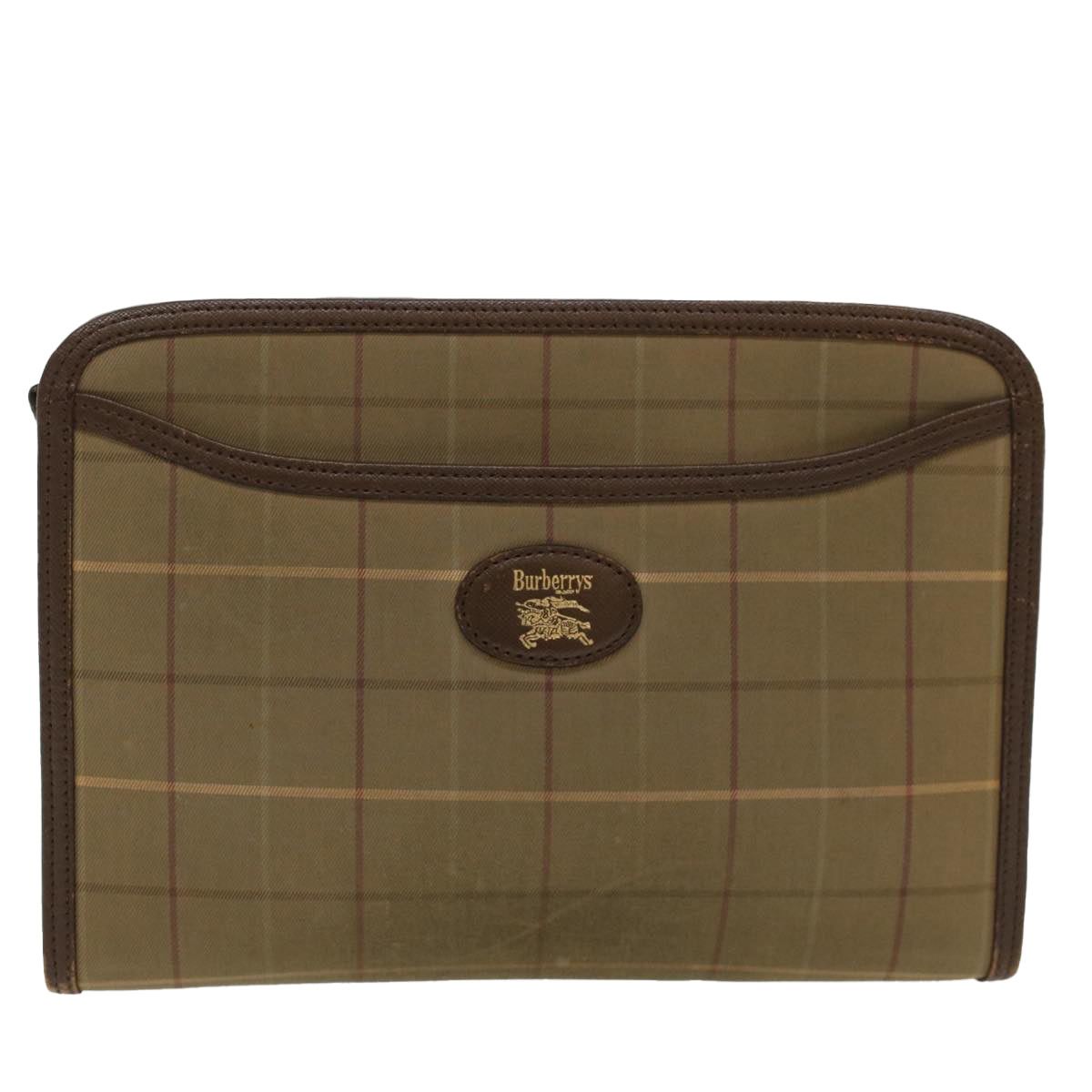 image of Burberry Clutch Bag in Green, Women's