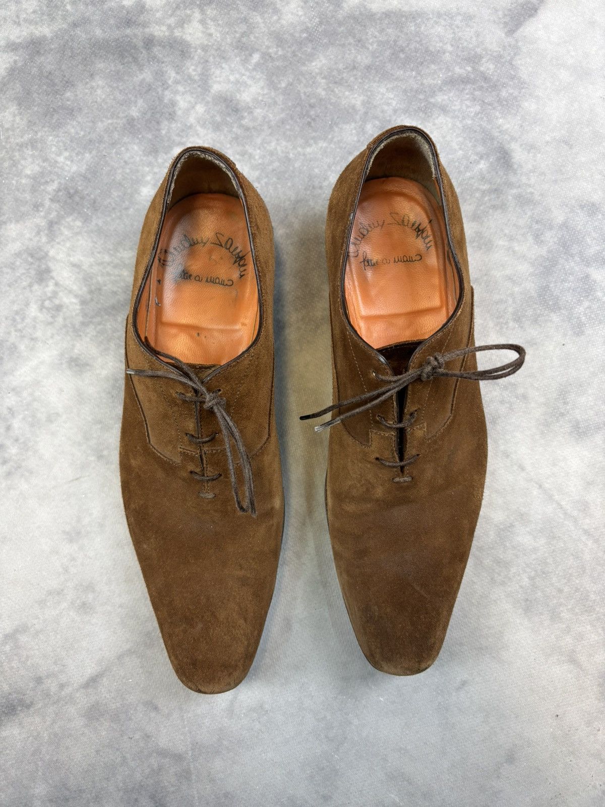 Other Santoni Leather Handmade Derby Oxford Shoes quality designer Size US 7 / EU 40 - 2 Thumbnail