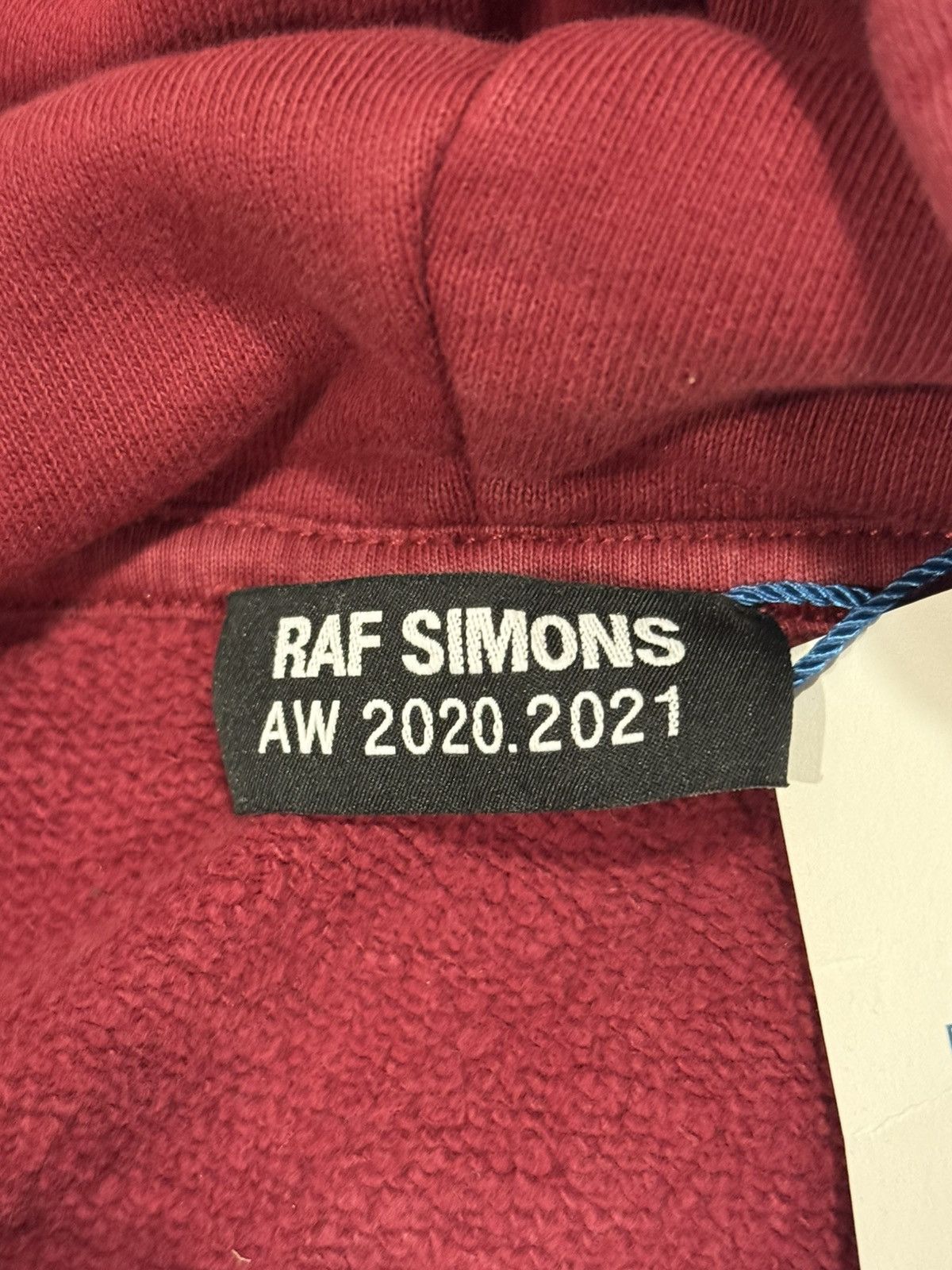 Raf Simons AW20/21 Distressed Raf Simons Nevada Hoodie in Burgundy Size US XL / EU 56 / 4 - 5 Thumbnail