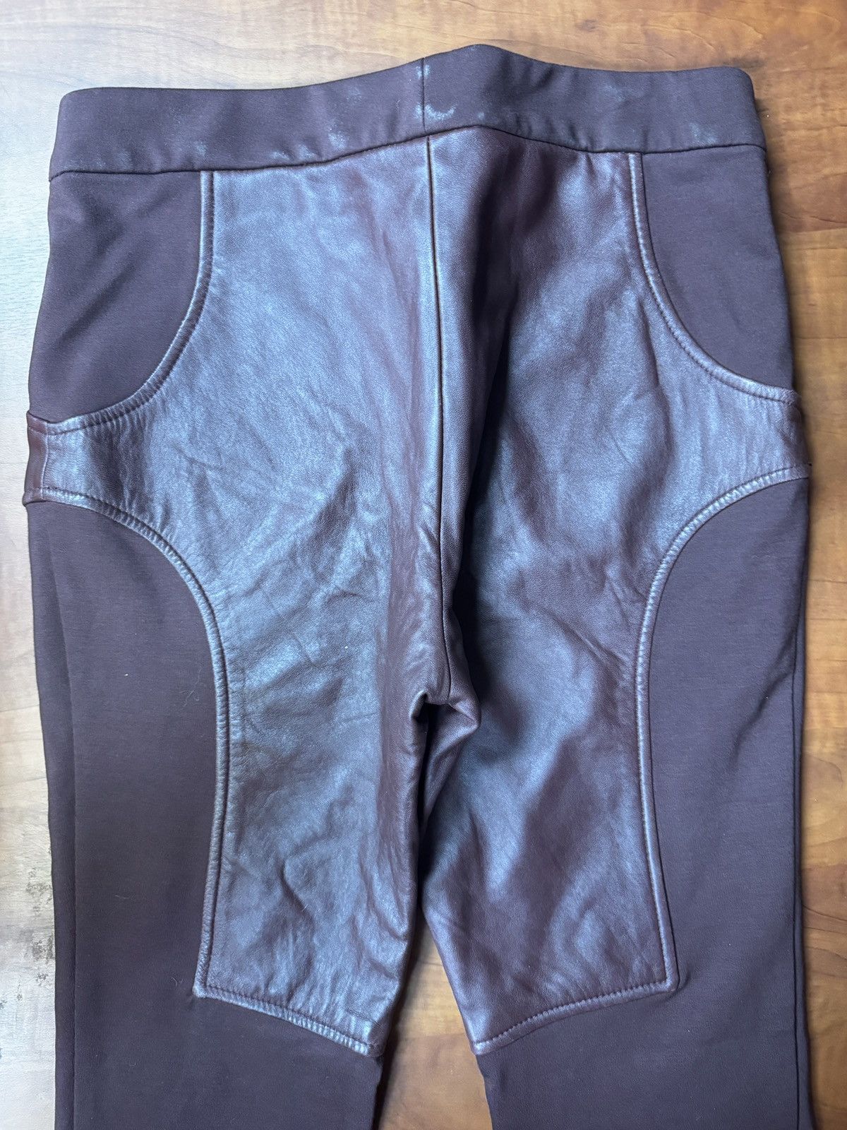 Alexander Wang Oxblood T by Alexander Wang Leather-Panel Trousers Size 26" / US 2 / IT 38 - 7 Thumbnail