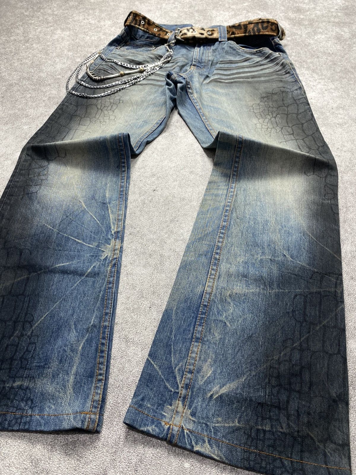semanticdesign 2000s Semantic Design Croco clawmark Flare jean Size US 34 / EU 50 - 3 Thumbnail