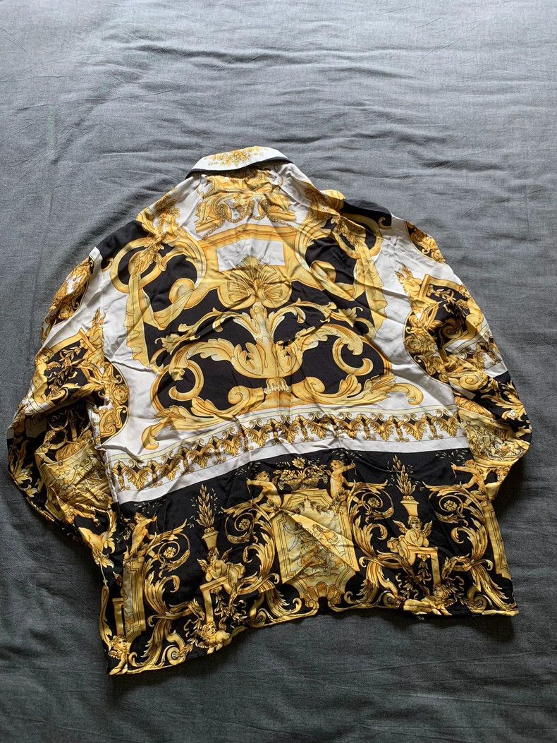 Versace Versace Baroque mulberry silk silk shirt Size US M / EU 48-50 / 2 - 2 Thumbnail
