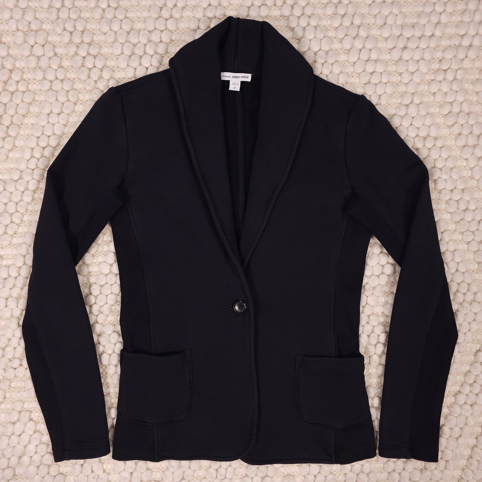 James Perse James Perse Shawl Collar Blazer Black Sz 3 Size M / US 6-8 / IT 42-44 - 5 Thumbnail