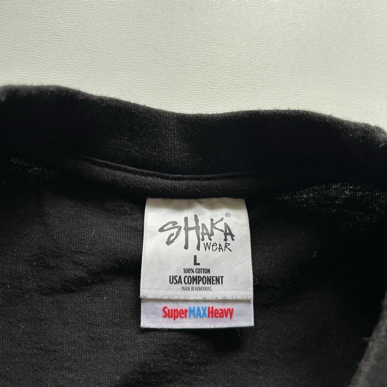 Vintage Vintage Sun Faded Black Blank T-Shirt Large Y2K Shaka Cotton Size US L / EU 52-54 / 3 - 6 Thumbnail