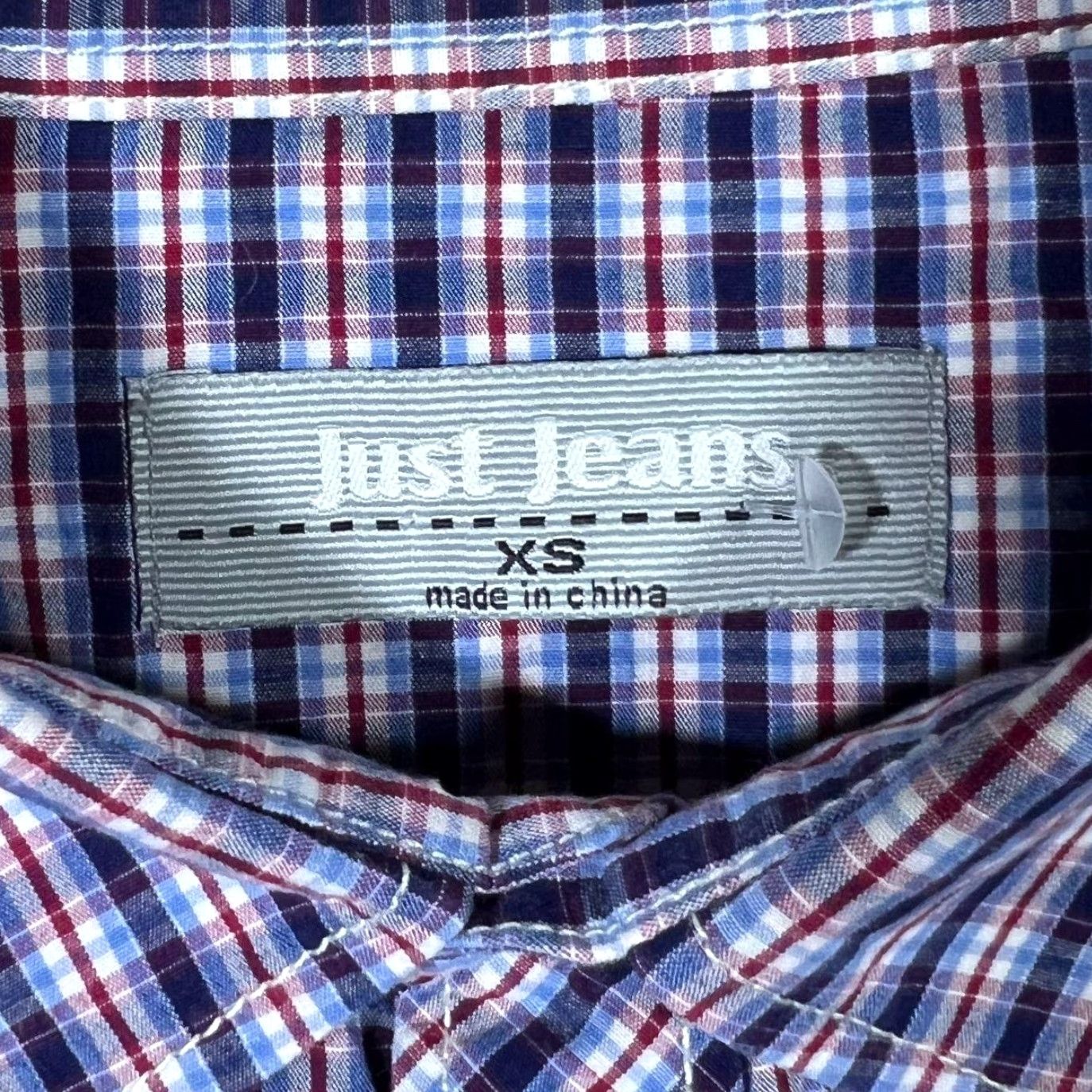 Vintage Just Jeans Cowboy Western Plaid Check Popper Long Sleeve Shirt XS Men Regular Cotton Blue Red White Navy Check Western Cowboy Shirt XS Mens Size US XS / EU 42 / 0 - 4 Thumbnail