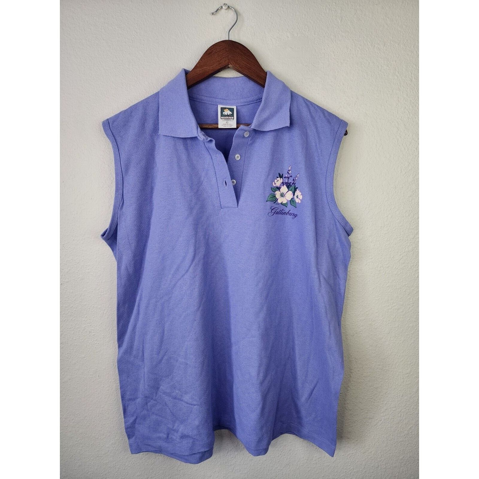 Anvil Vintage Womens Sleeveless Polo Tee Large L Gatlinburg VTG Size L / US 10 / IT 46 - 1 Thumbnail