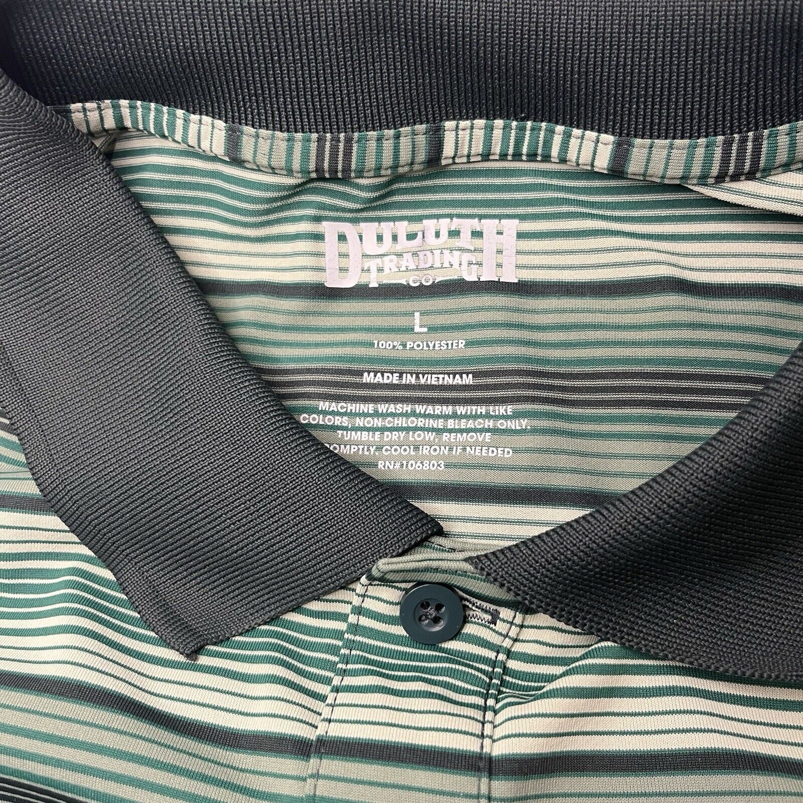 Duluth Trading Company Duluth Trading Co Polo Shirt Mens Green Striped Size US L / EU 52-54 / 3 - 2 Thumbnail