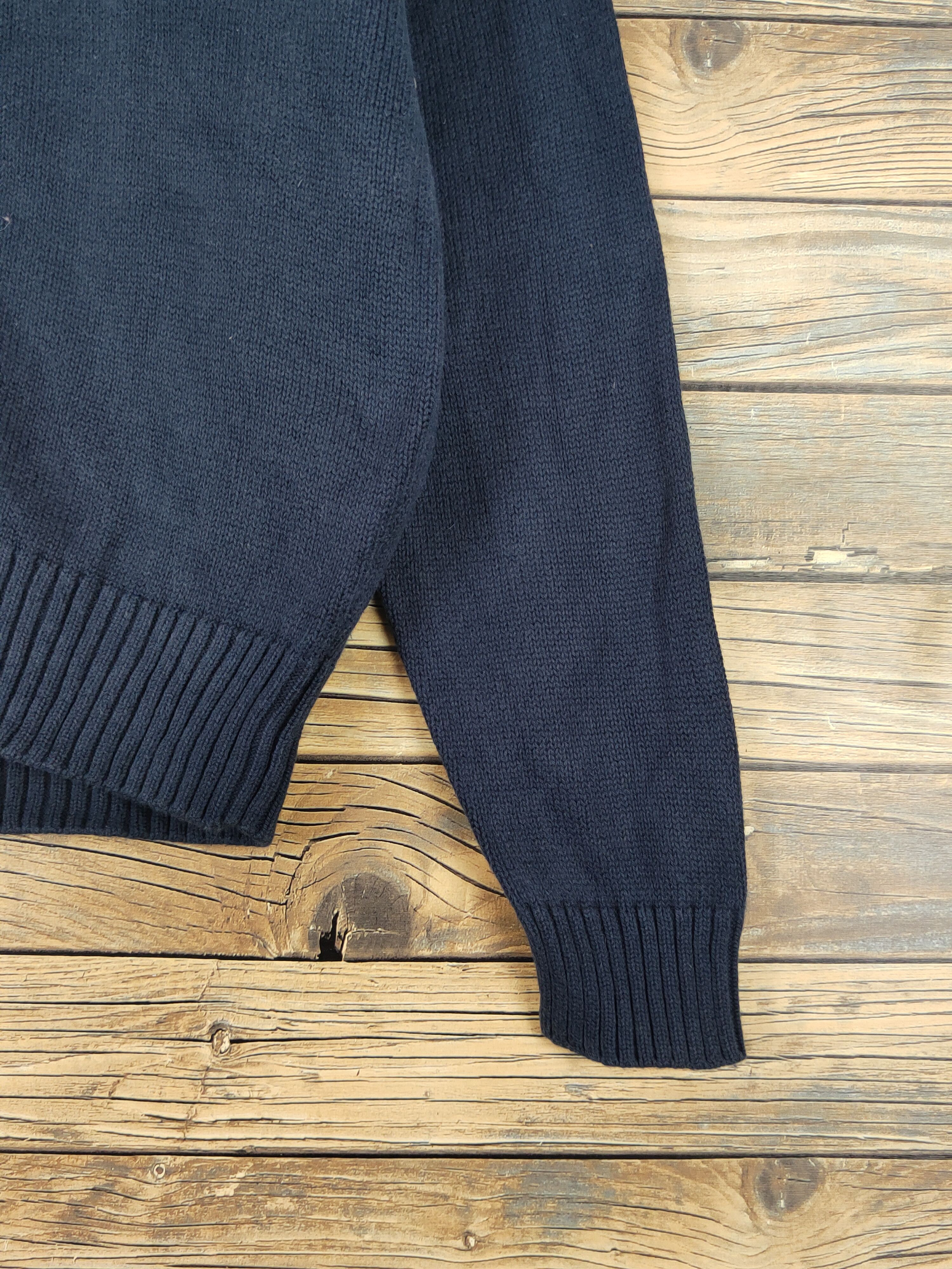 Homespun Knitwear × Japanese Brand East Boy Navy Knitwear Cardigan #W2020 Size US M / EU 48-50 / 2 - 7 Thumbnail