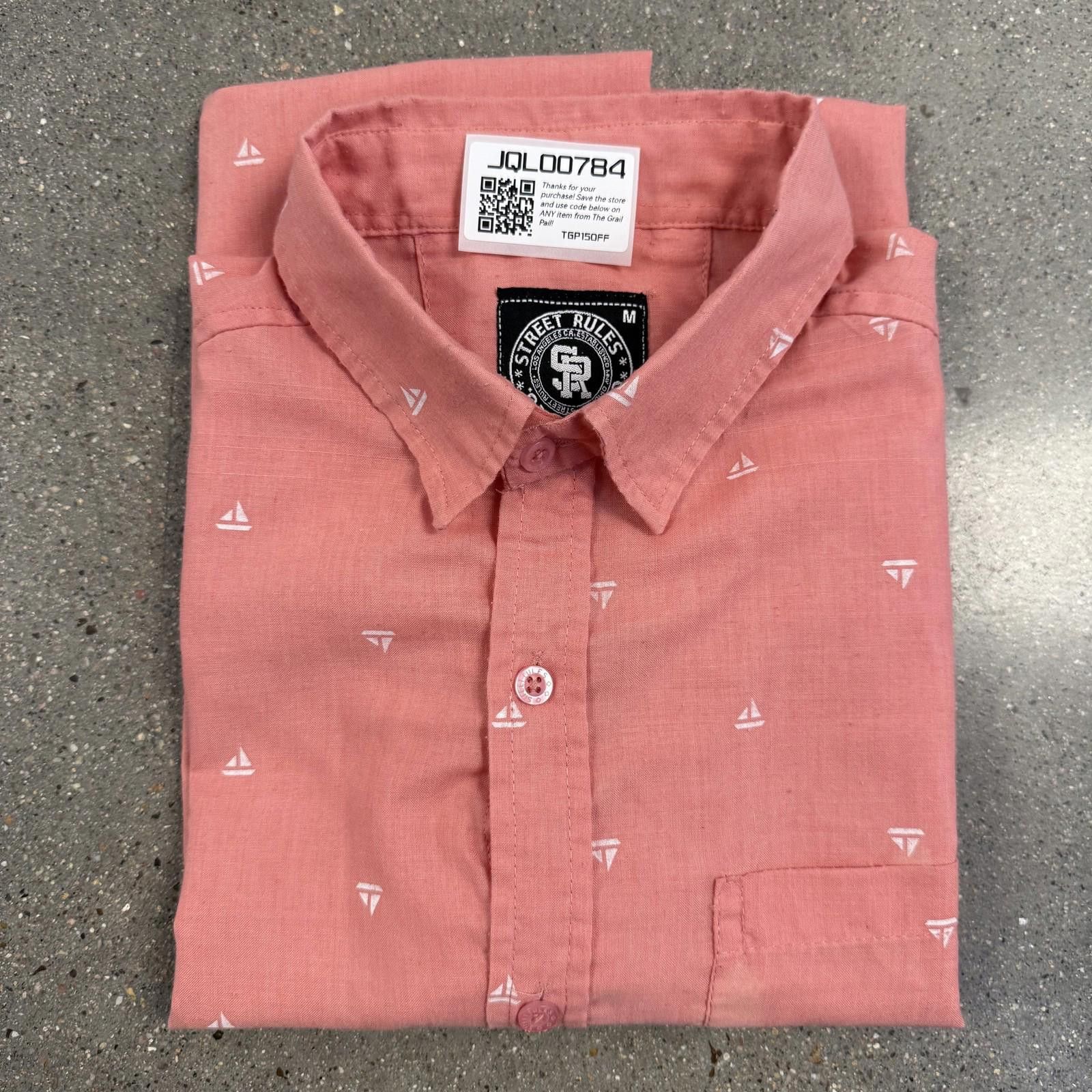 Designer Street Rules Shirt Mens M Short Sleeve Button Up Geometric Size US M / EU 48-50 / 2 - 10 Thumbnail