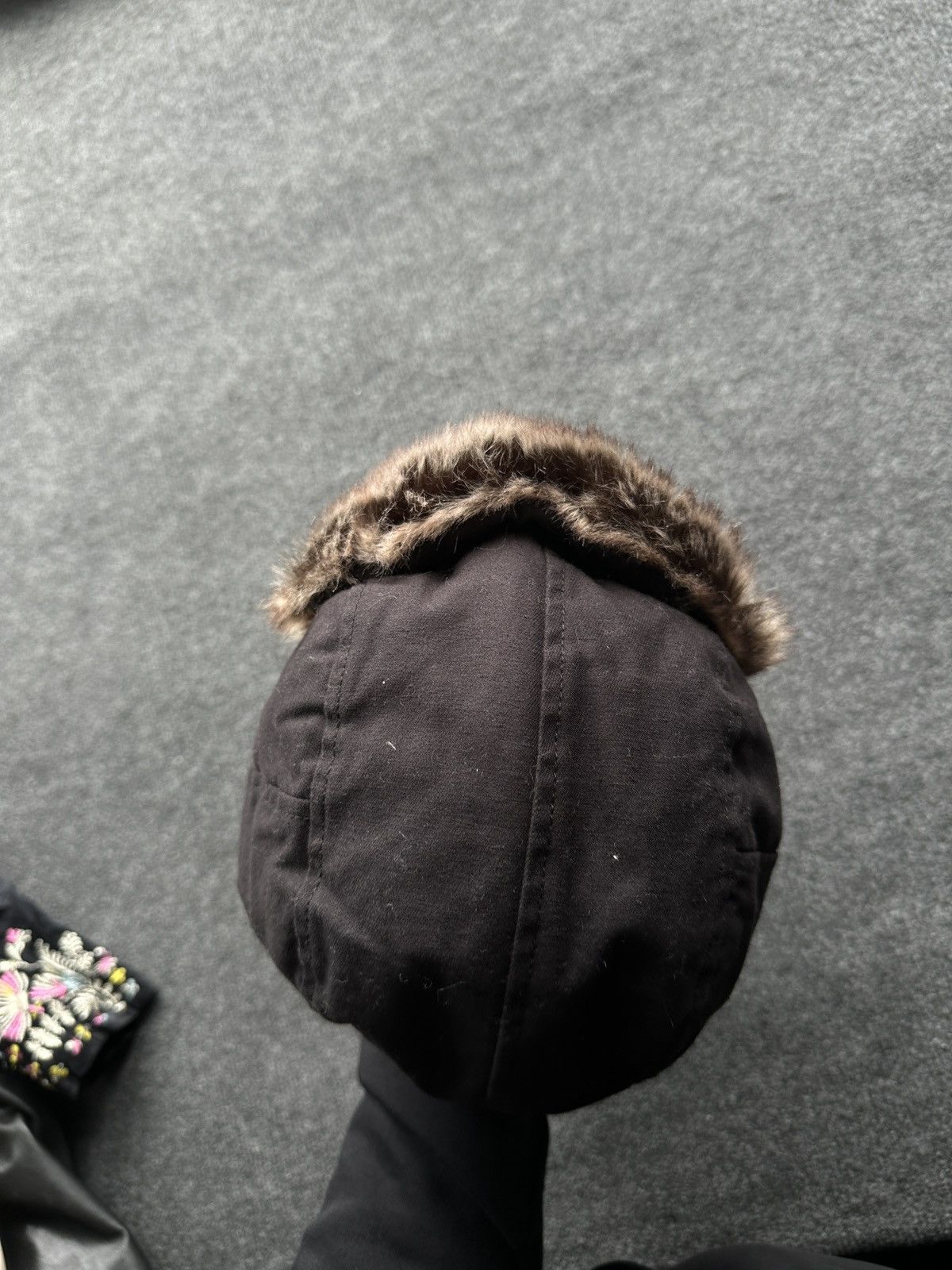 Japanese Brand 🚨Vintage Y2K Fuzzy Faux Fur Ushanka Hat RARE BLACK Size ONE SIZE - 5 Thumbnail