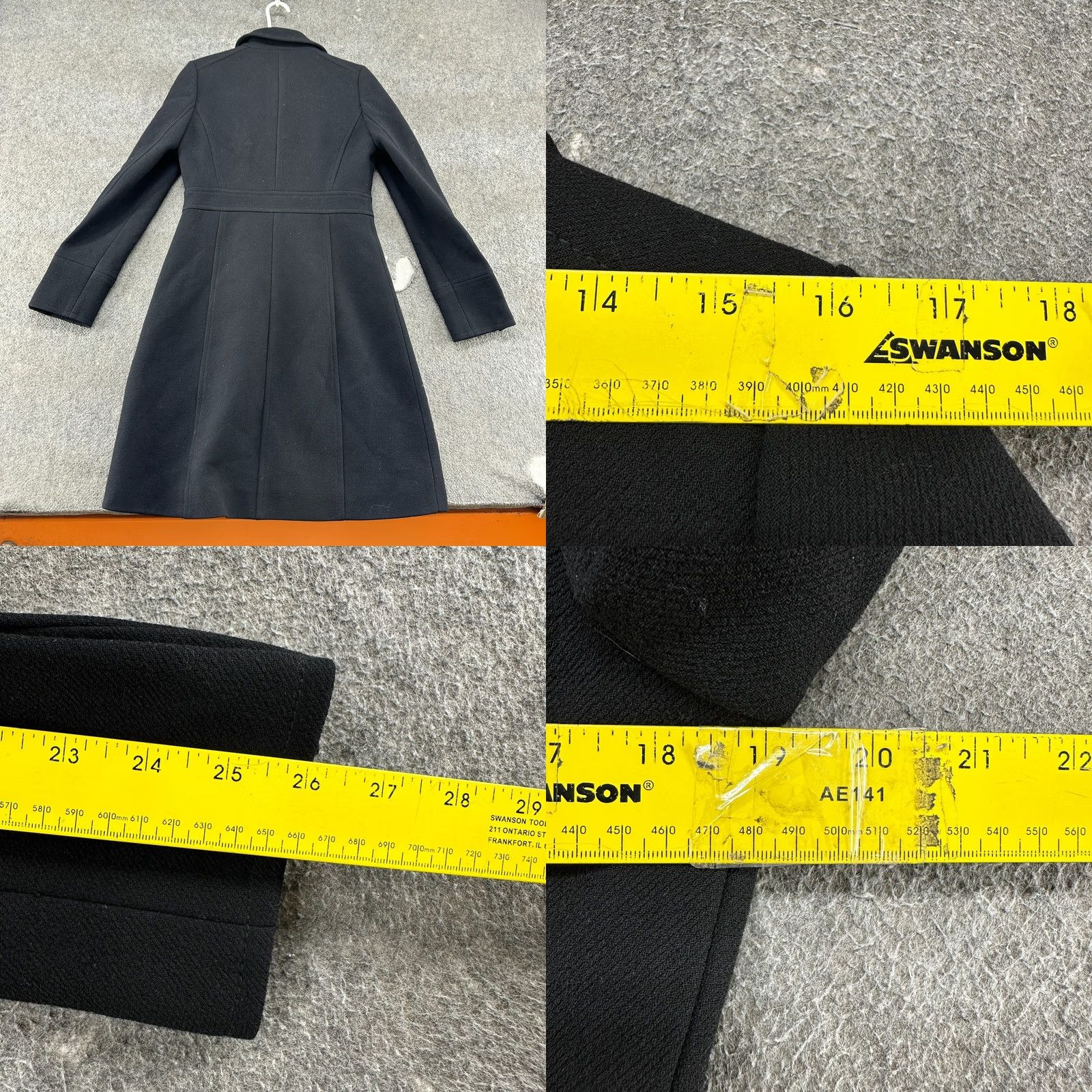 J.Crew J.CREW Coat Long Wool Black Trench Wool Blend Lined Button 8 Women Overcoat 90s Paris Vintage No Size M / US 6-8 / IT 42-44 - 8 Thumbnail