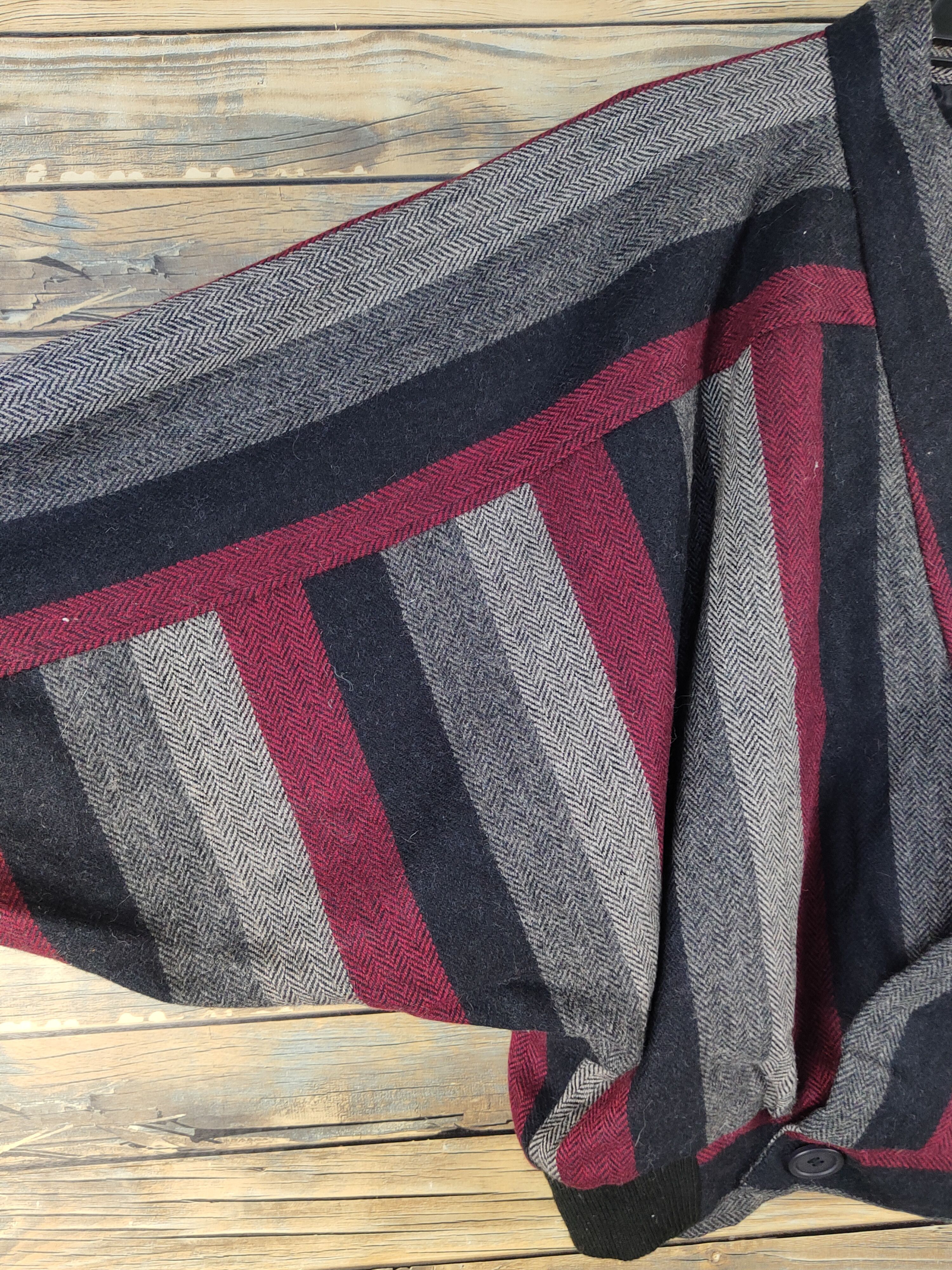 Homespun Knitwear Japanese Brand Black Red Knitwear Jackets #W2053 Size US L / EU 52-54 / 3 - 4 Thumbnail