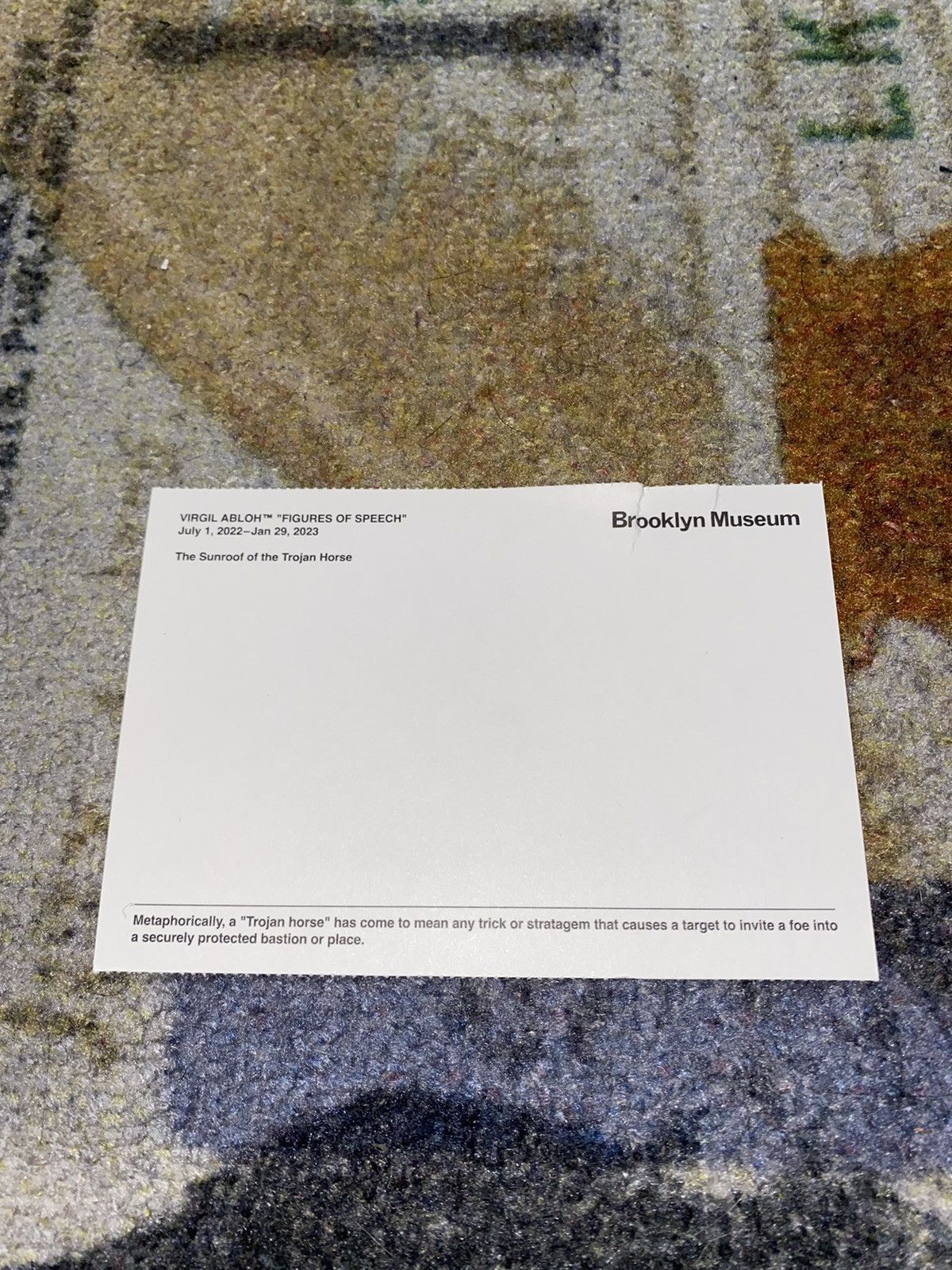 Virgil Abloh VIRGIL ABLOH BROOKLYN MUSEUM POSTCARD Size ONE SIZE - 2 Thumbnail