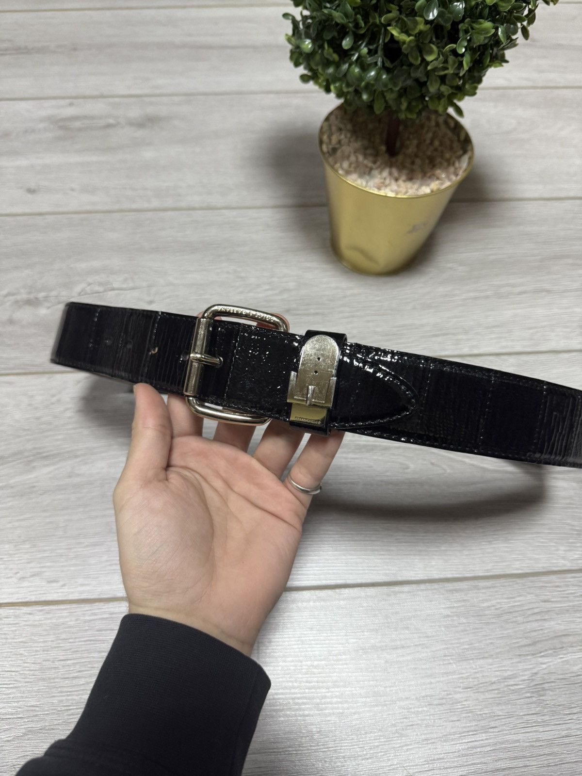 Dolce & Gabbana Dolce & Gabbana leather lacquered belt Size ONE SIZE - 3 Thumbnail