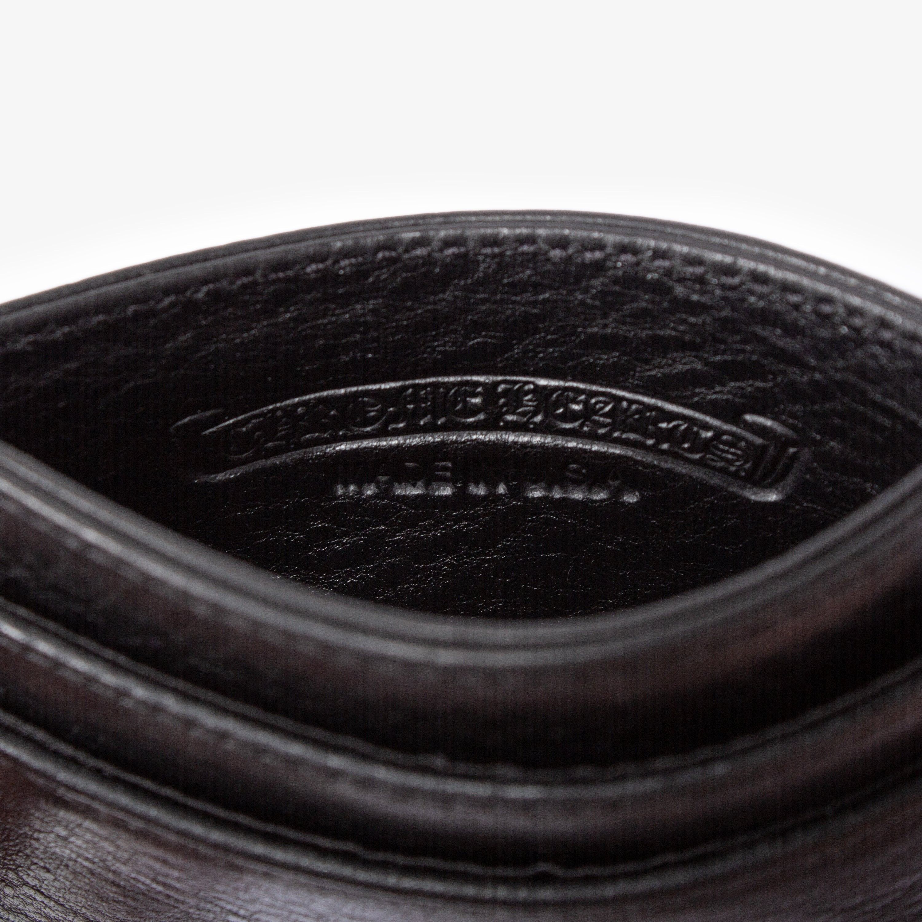 Chrome Hearts CHROME HEARTS BLACK LEATHER SCROLLBAR CARD HOLDER Size ONE SIZE - 5 Thumbnail