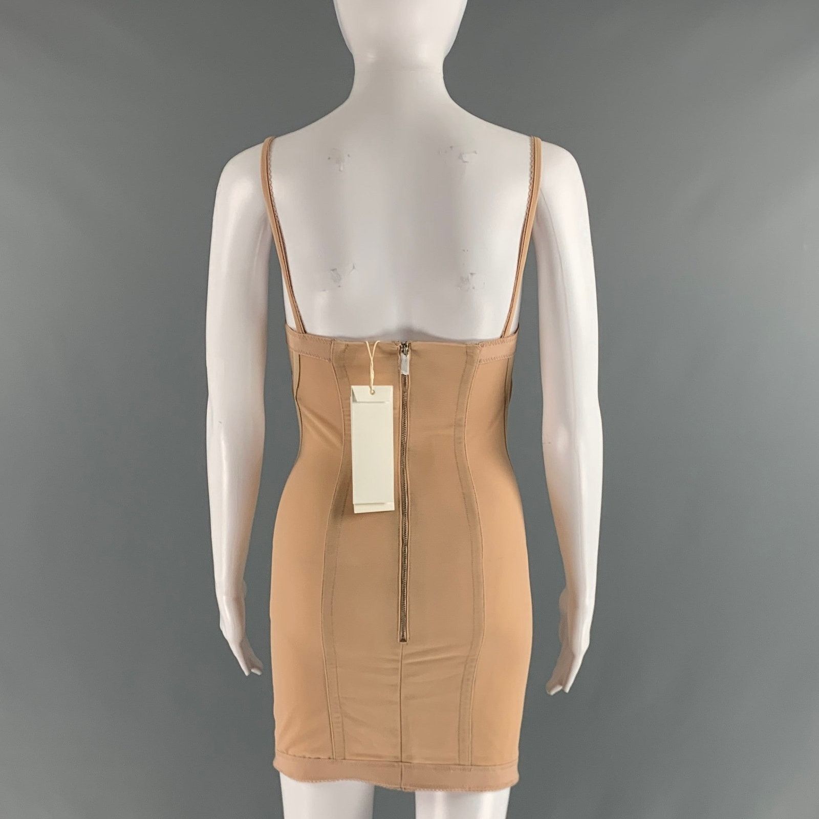 Dion Lee DION LEE Size 2 Nude Polyamide Eastane Body-Con Mini Dress Size M / US 6-8 / IT 42-44 - 3 Thumbnail