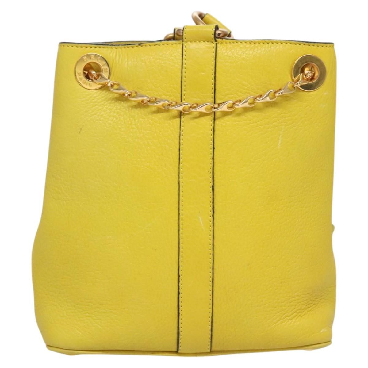 Celine CELINE Shoulder Bag Leather Yellow Gold Size ONE SIZE - 3 Thumbnail
